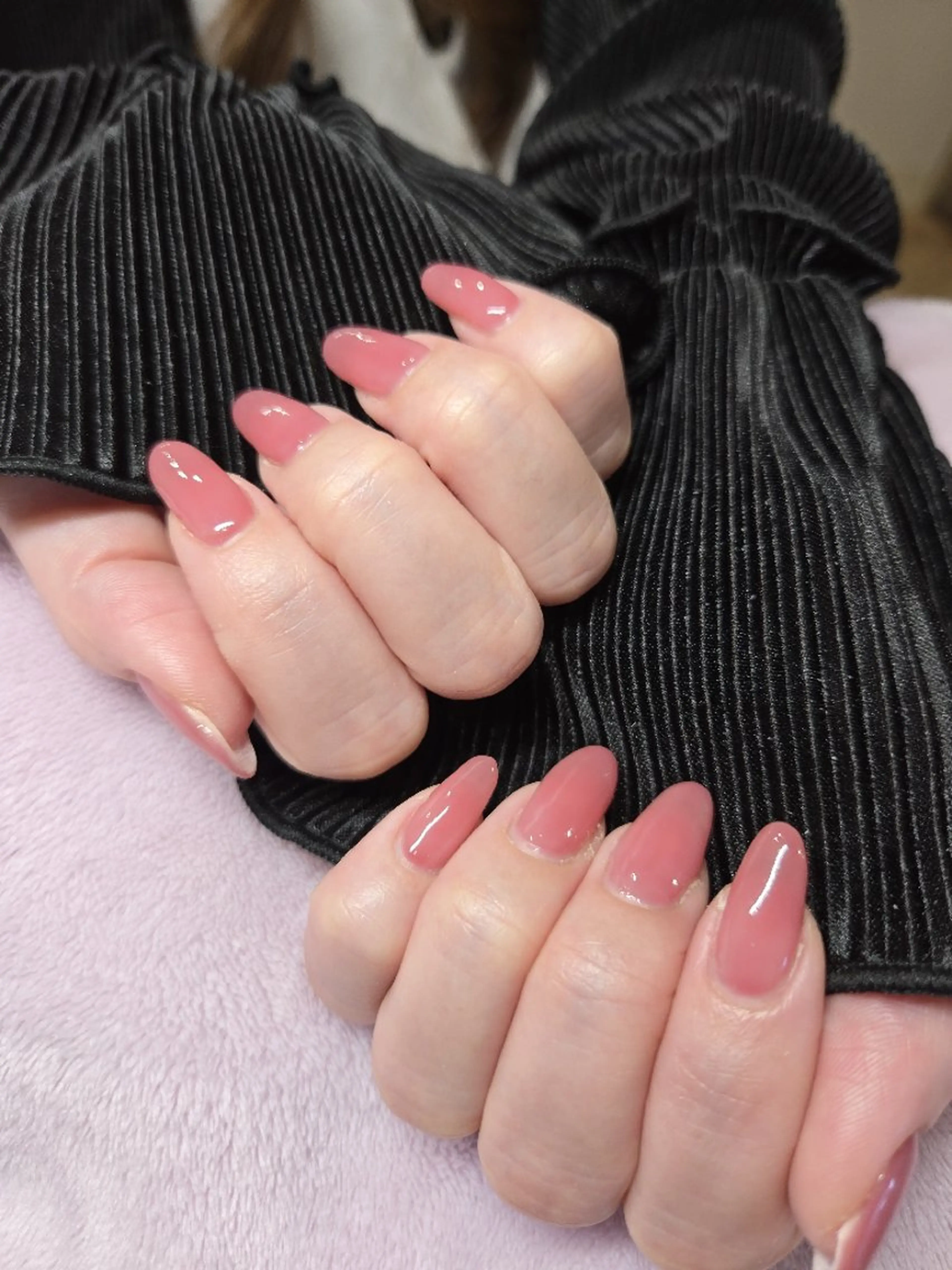 オフあり ハンド ジェルネイル ワンカラーの写真