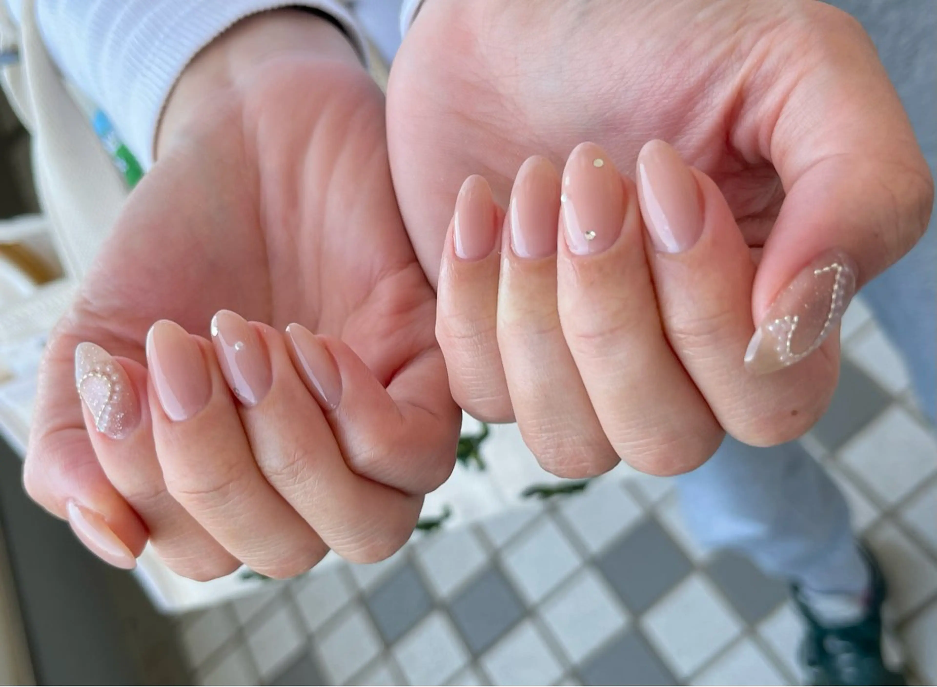 ネイル ストーンネイル ハンドネイル Momonails Ayanoのネイルデザイン