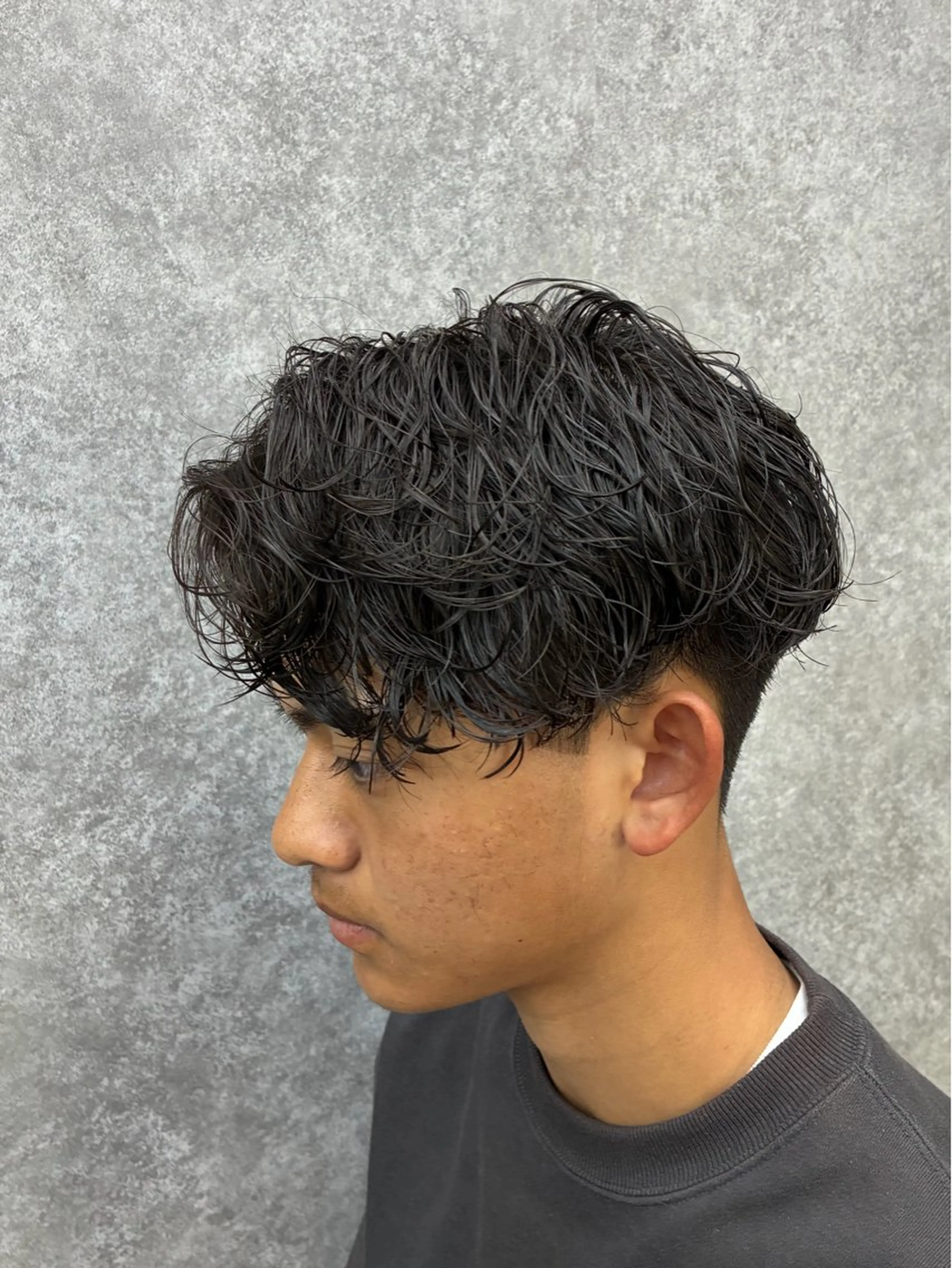 パーマ メンズ カット パーマ 深野 ちさとのヘアスタイル