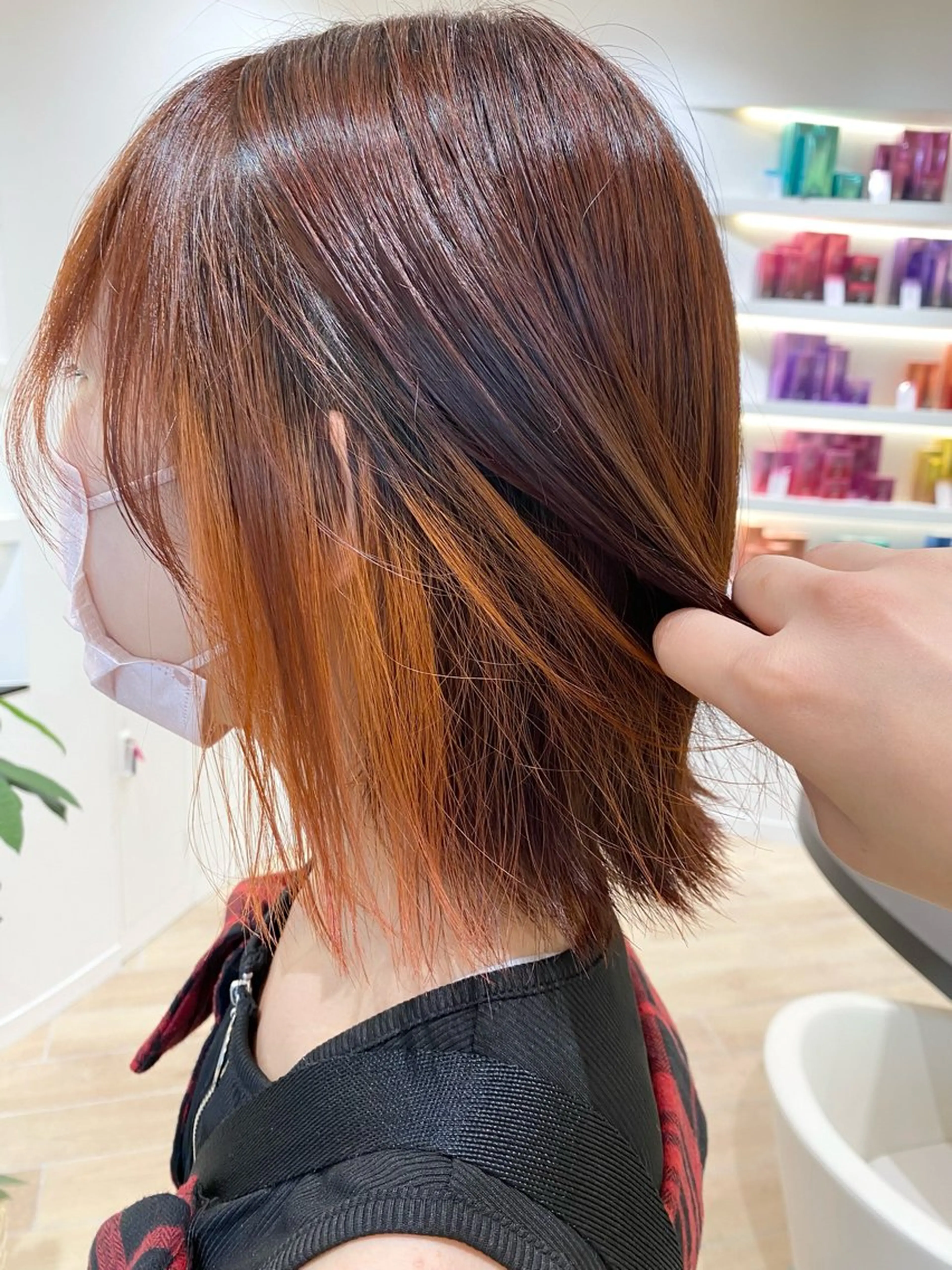 ミディアム 垢抜け/レイヤー/ ハイトーン/アスナのヘアスタイル