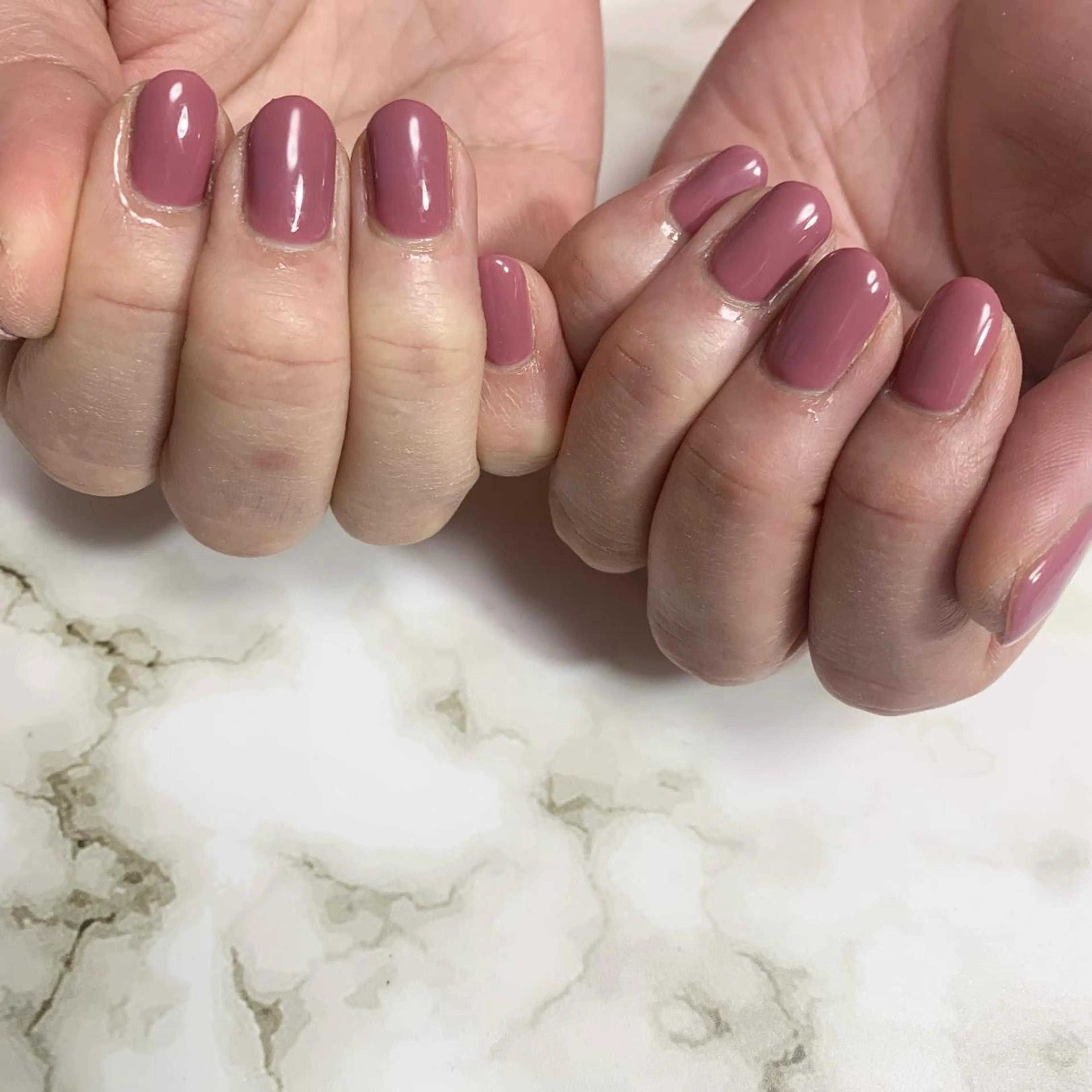 ネイル ワンカラーネイル ピンク salon Hush Hushのネイルデザイン