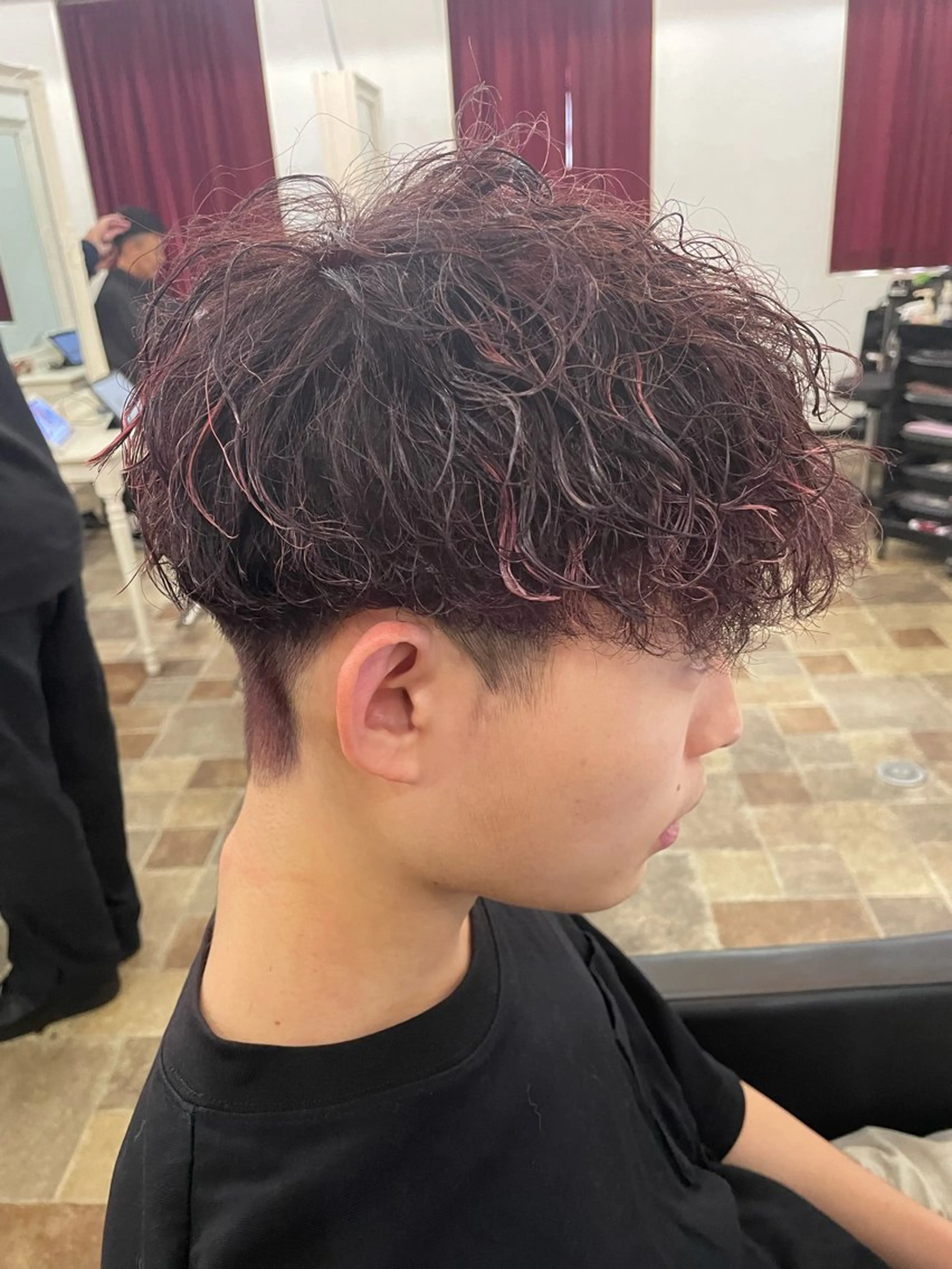 ショート カラー パーマ メンズ amphihair 高橋祐也のヘアスタイル