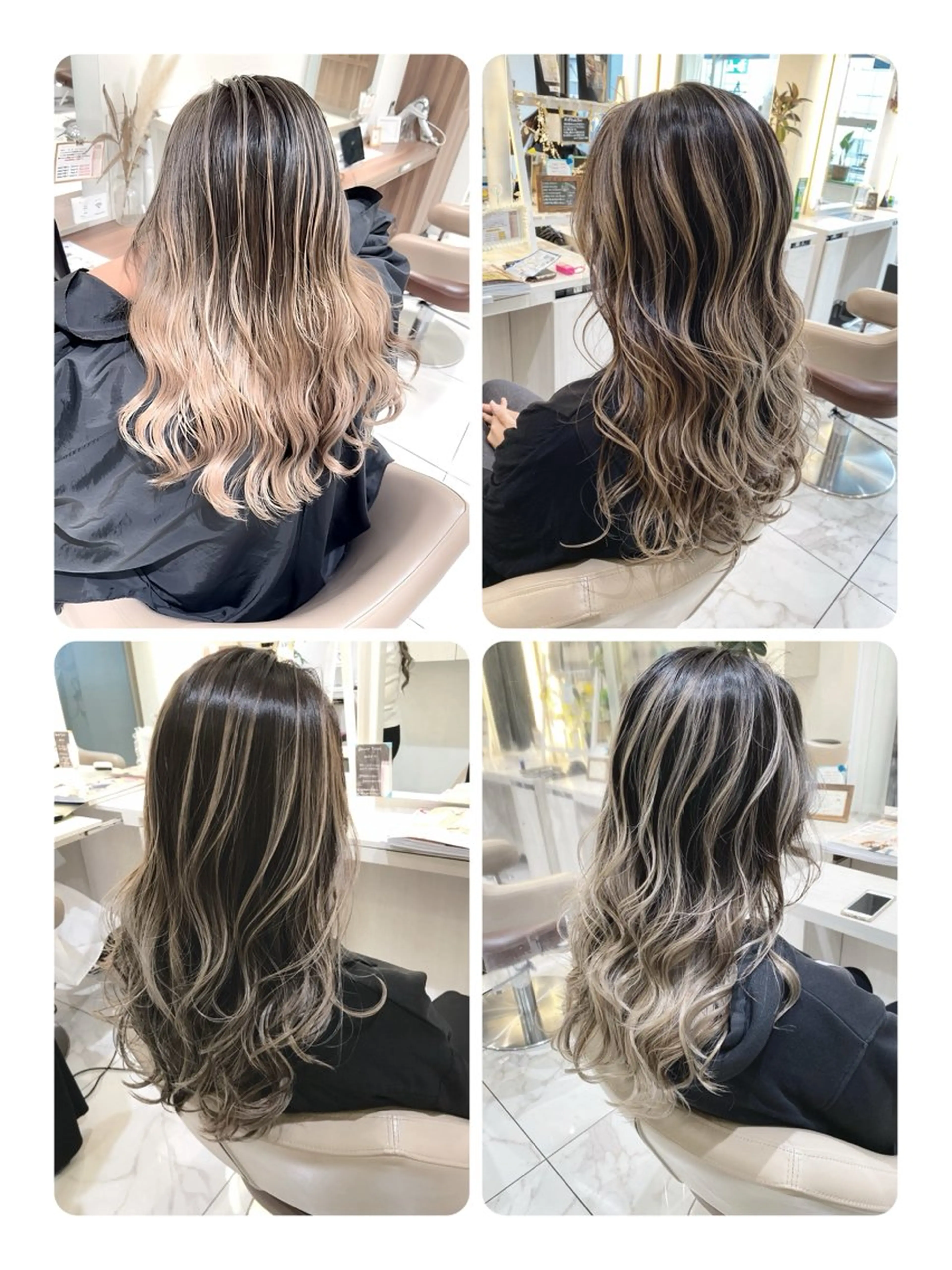 ロング カラー ベージュカラー グレージュ ハイライトカラー ミルクティーベージュ 外国人風カラー ヘアカラー トリートメント 大宮/バレイヤージュ 髪質改善/澤田隆誠のヘアスタイル