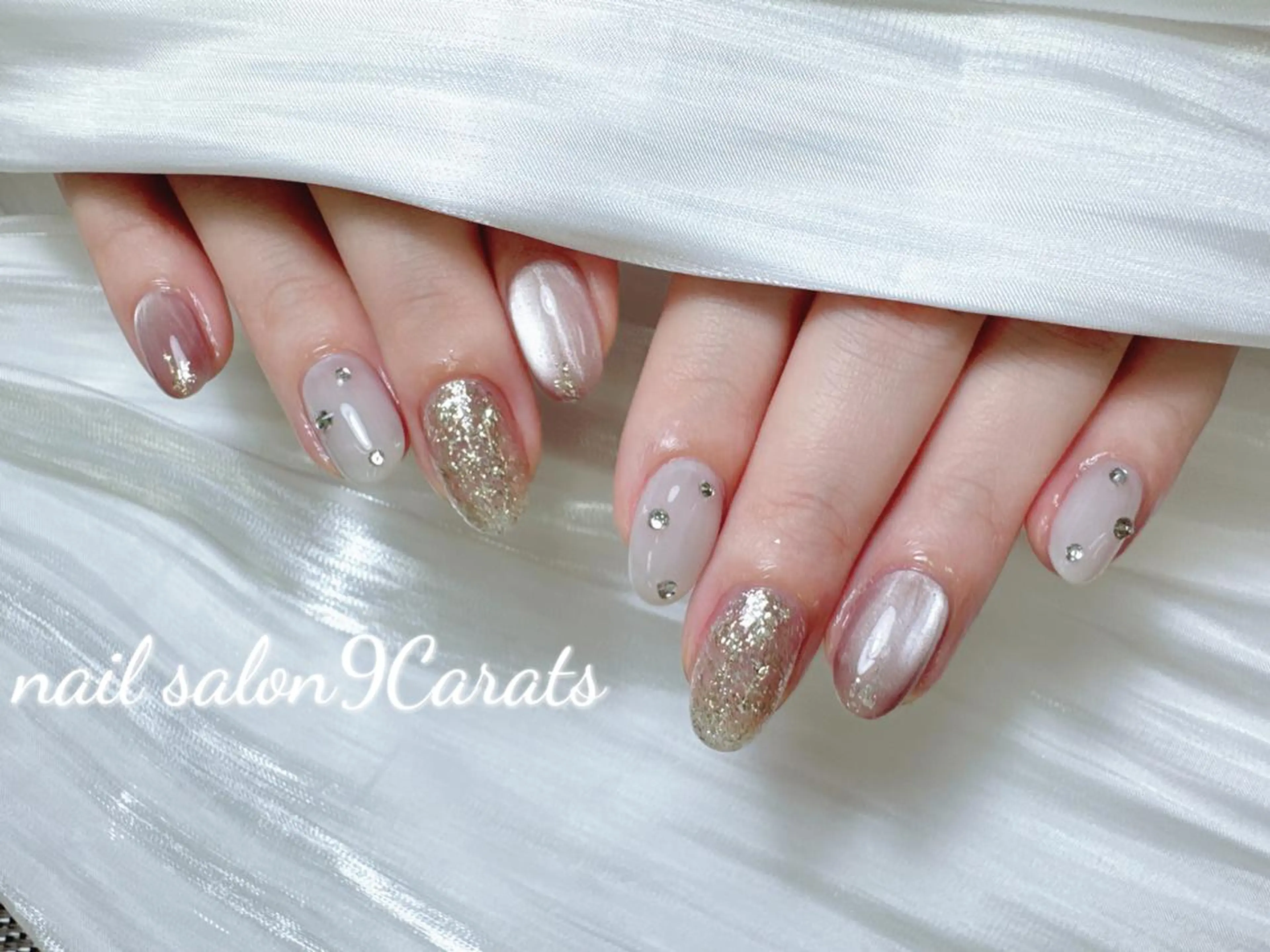 ネイル 💜ワンホンネイル ナインカラット💎のネイルデザイン