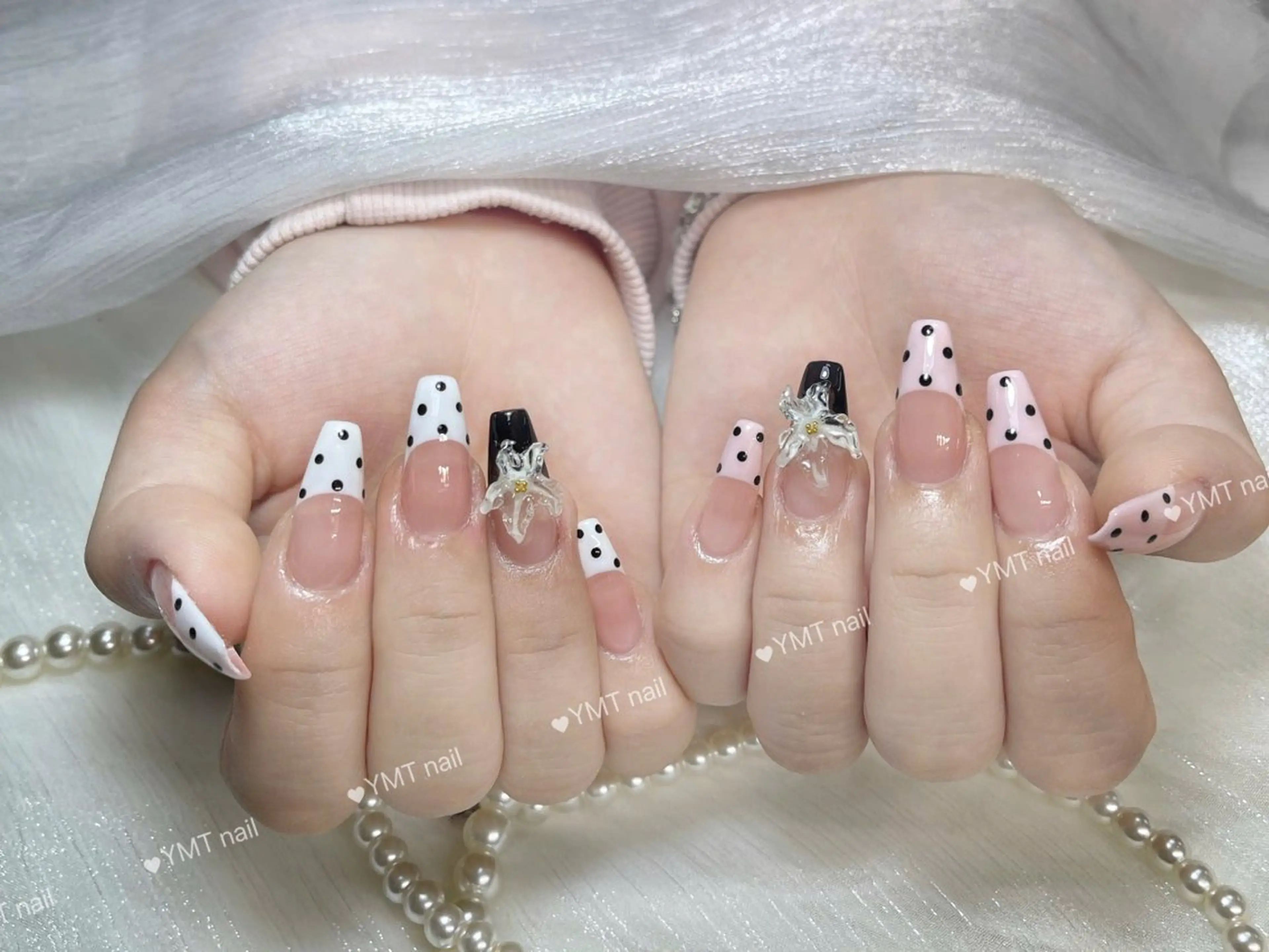 ネイル 長さ出し フットネイル ジェルネイル 韓国ネイル マグネットネイル ハンドネイル YMT． NailStudioのネイルデザイン