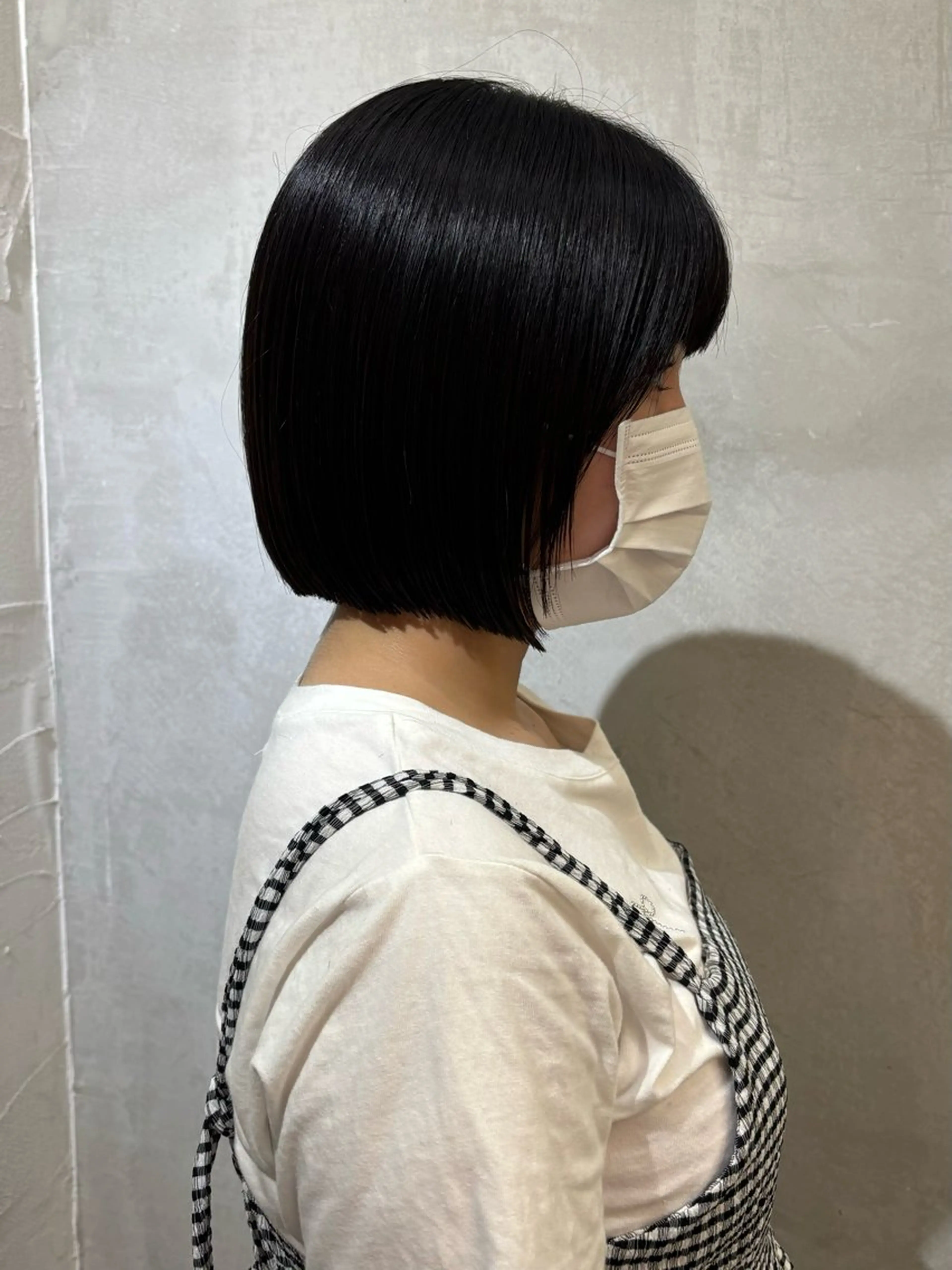 ミディアム カット 縮毛矯正 トリートメント 💖ボブ/髪質改善 顔周りレイヤー/ユイのヘアスタイル