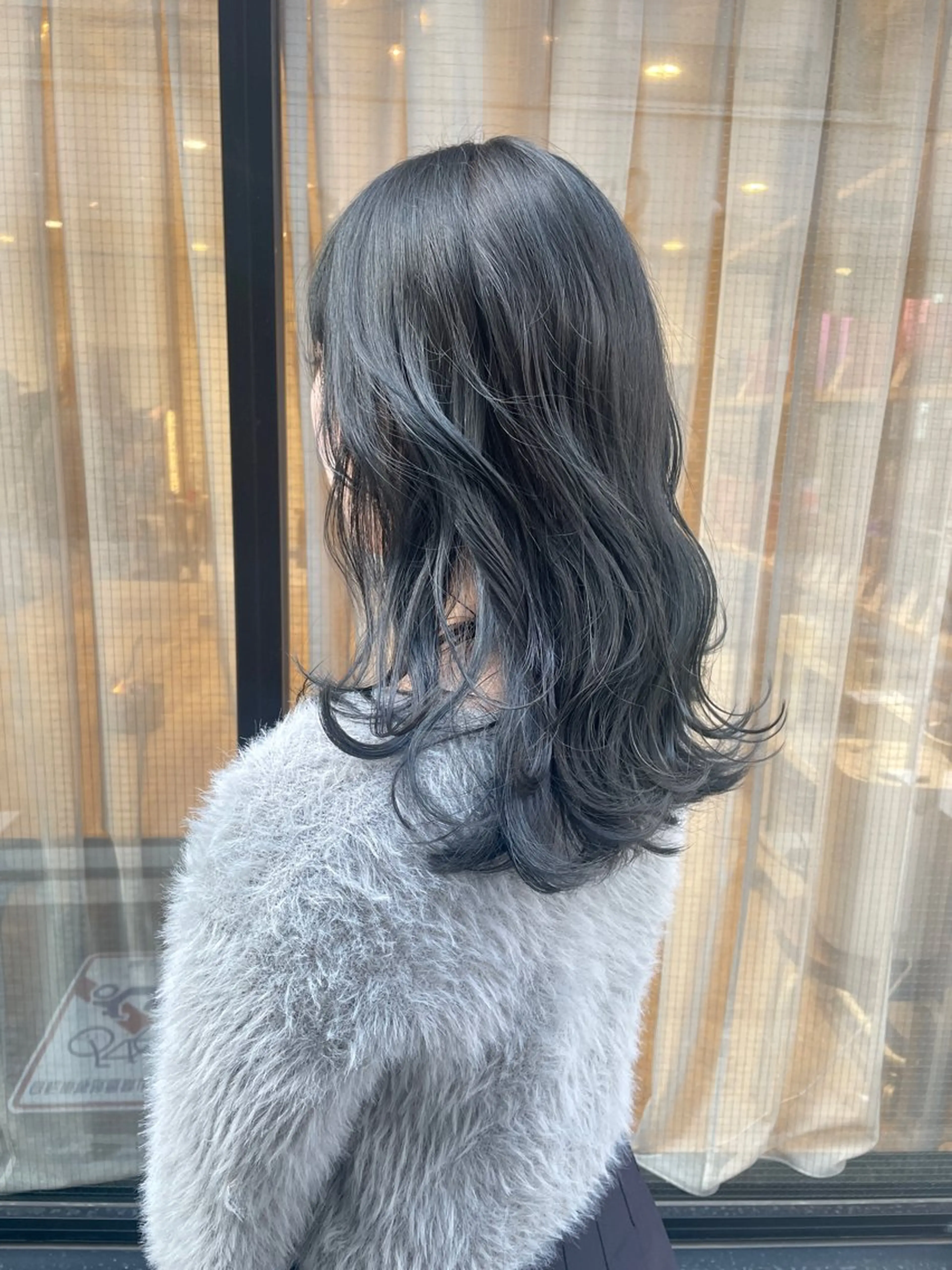 ミディアム カラー ダークグレー ダークグレージュ グレージュ カット ヘアカラー カラー/レイヤー/ 髪質改善/PAAQのヘアスタイル