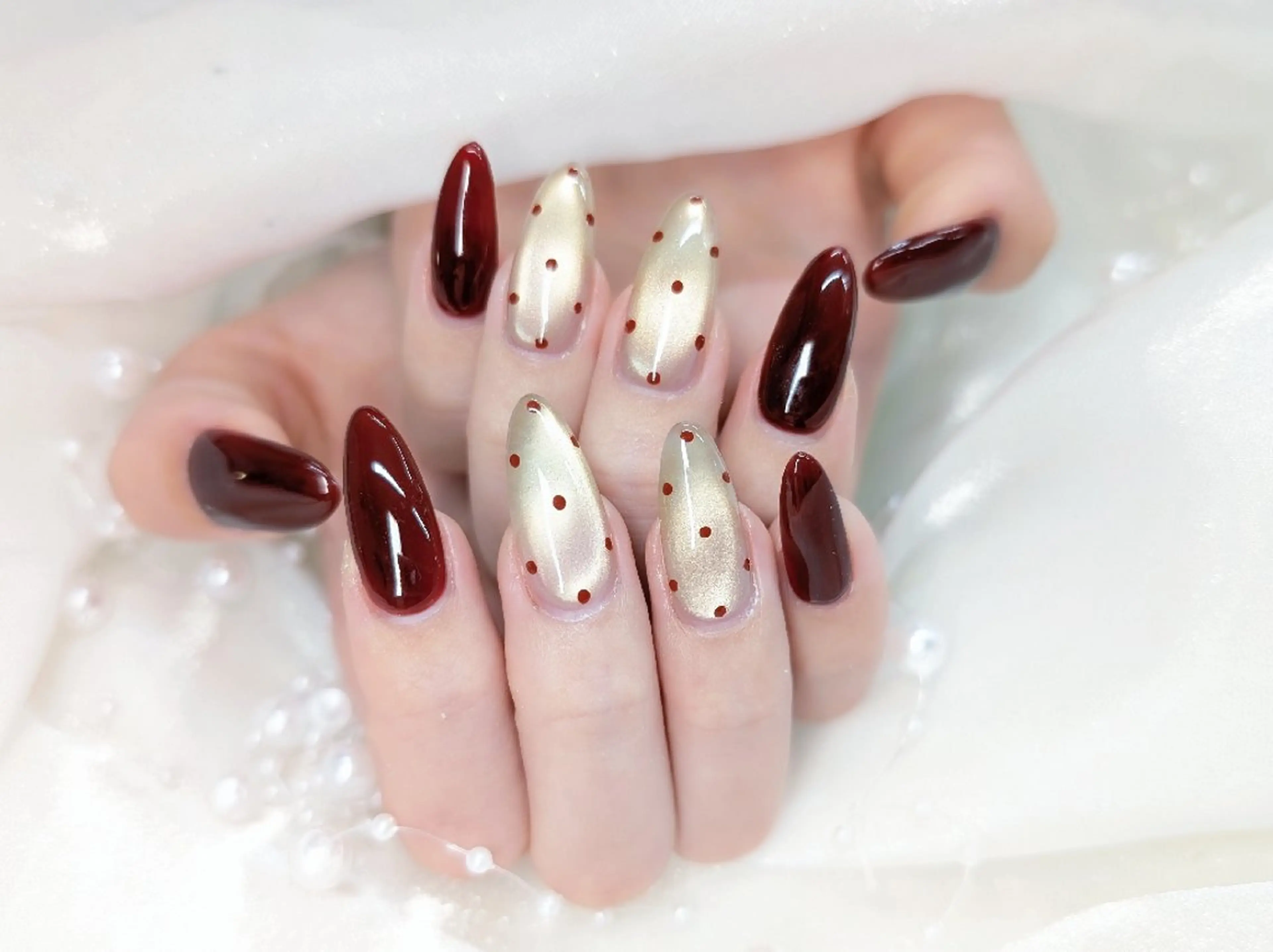 ネイル チークネイル 長さ出し フラッシュネイル フレンチネイル ジェルネイル Chouette Nailのネイルデザイン