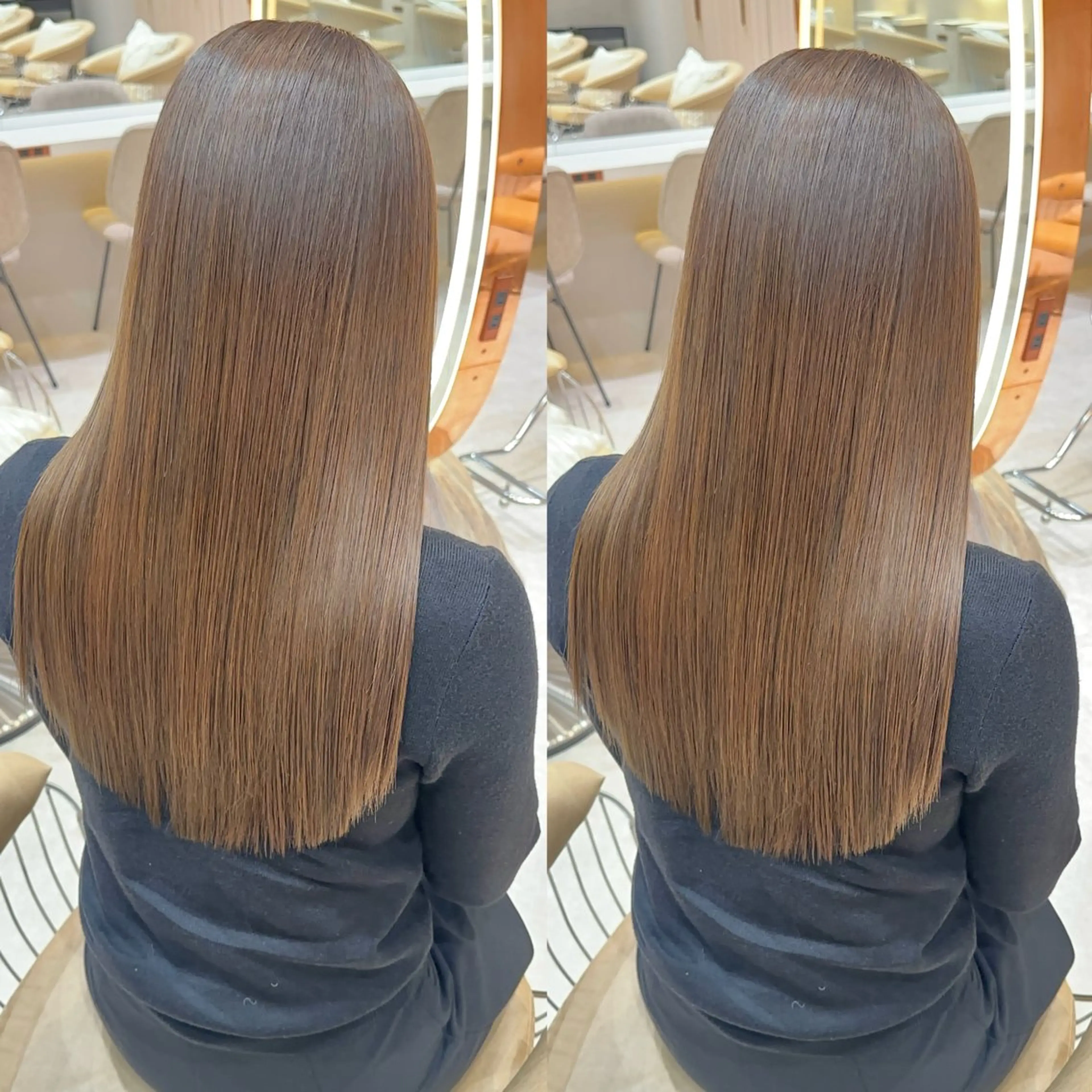 セミロング カラー カット ヘアカラー 縮毛矯正 レイヤー❣️縮毛矯 川村利幸のヘアスタイル