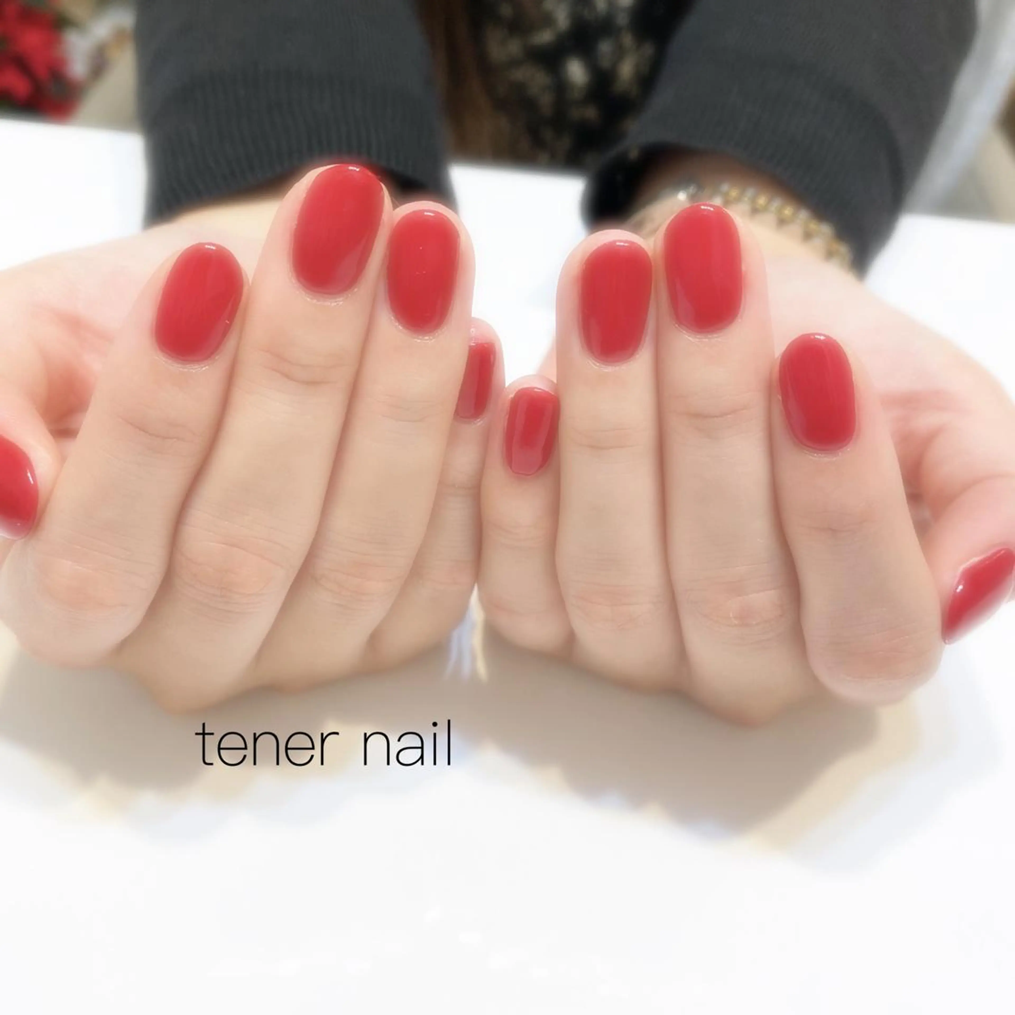 ネイル ボルドー フットネイル フレンチネイル ワンカラーネイル 赤色 テネルネイル tener nailのネイルデザイン