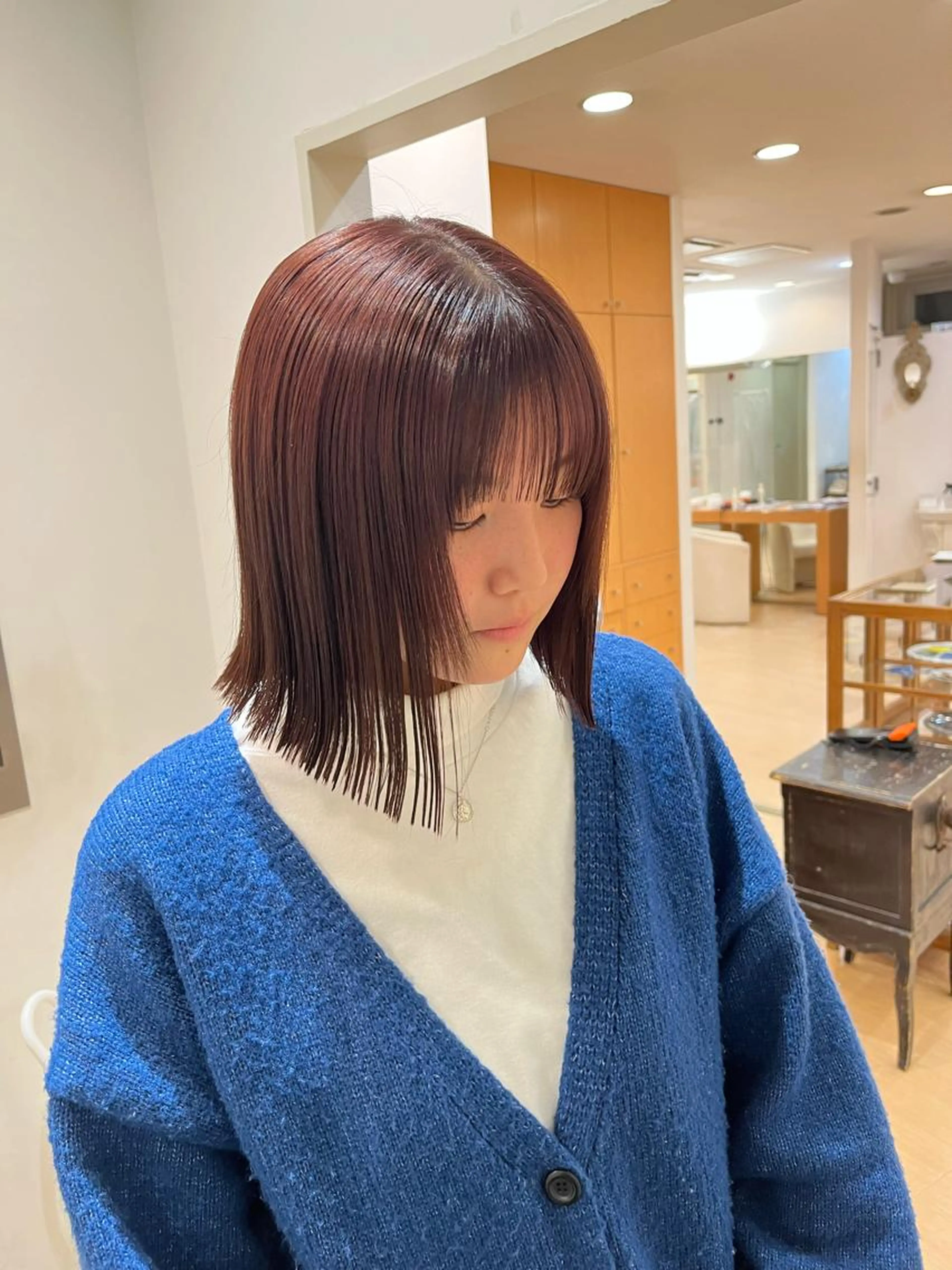 ✨ブリーチなしプレミアムケアWカラー＋うる艶トリートメント✨《シャンプーブロー込み》の写真