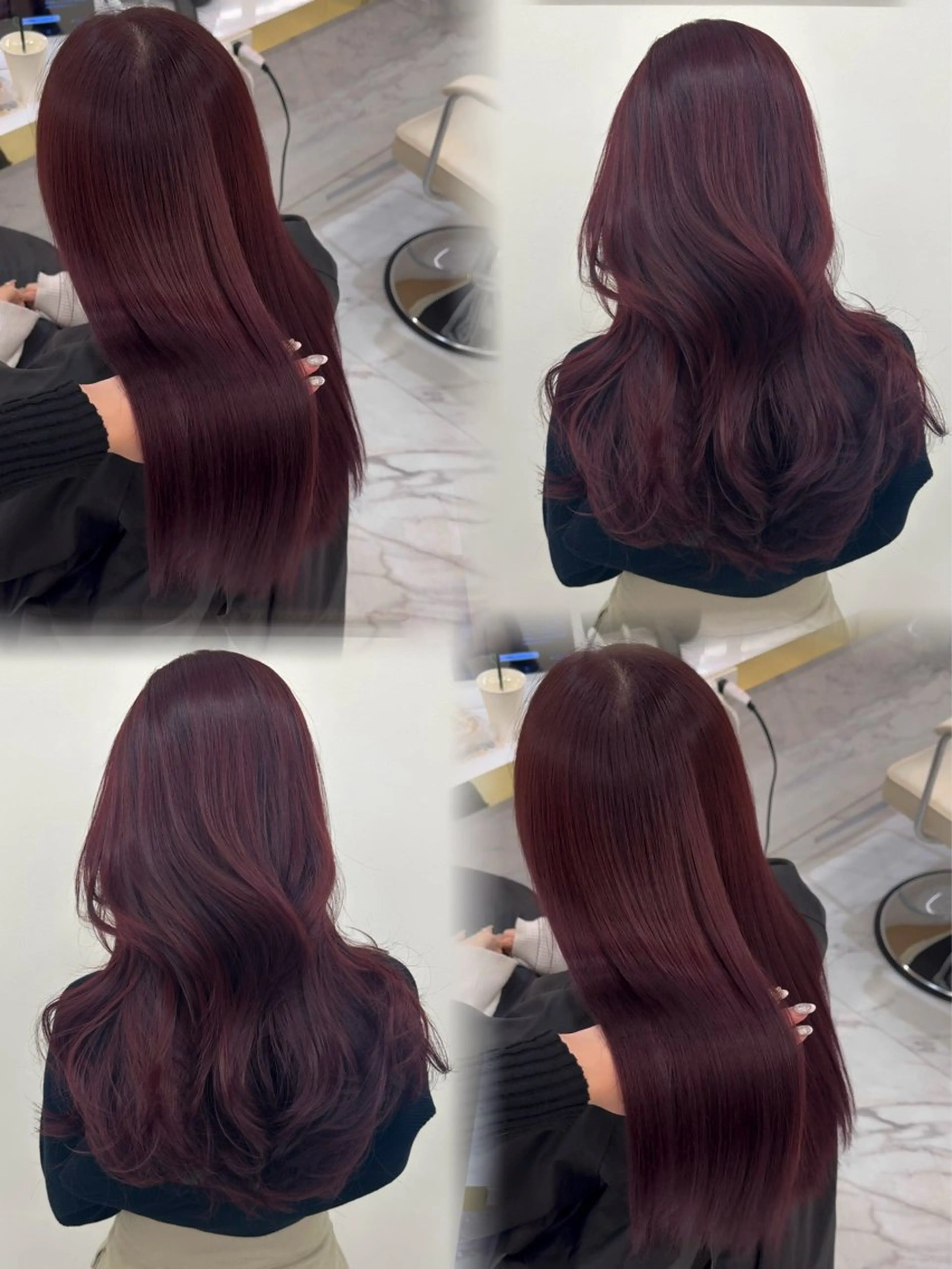 ロング カラー ボルドーカラー 髪質改善🫧 カラー特化/Hinaのヘアスタイル