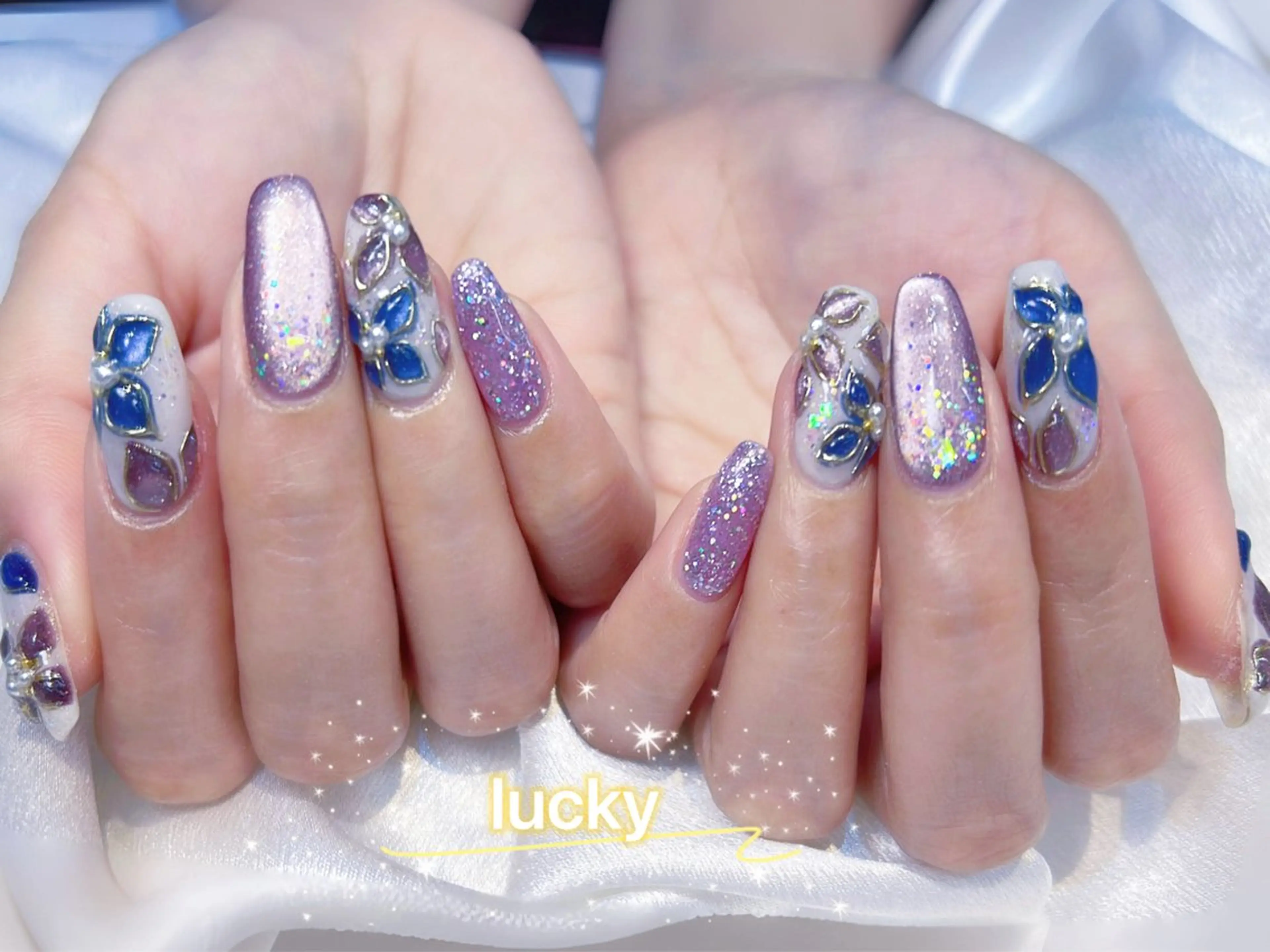 ネイル アートネイル チークネイル 長さ出し フットネイル ジェルネイル ハンドネイル ハンドケア ラッキーネイルサロン 西川口東口店のネイルデザイン