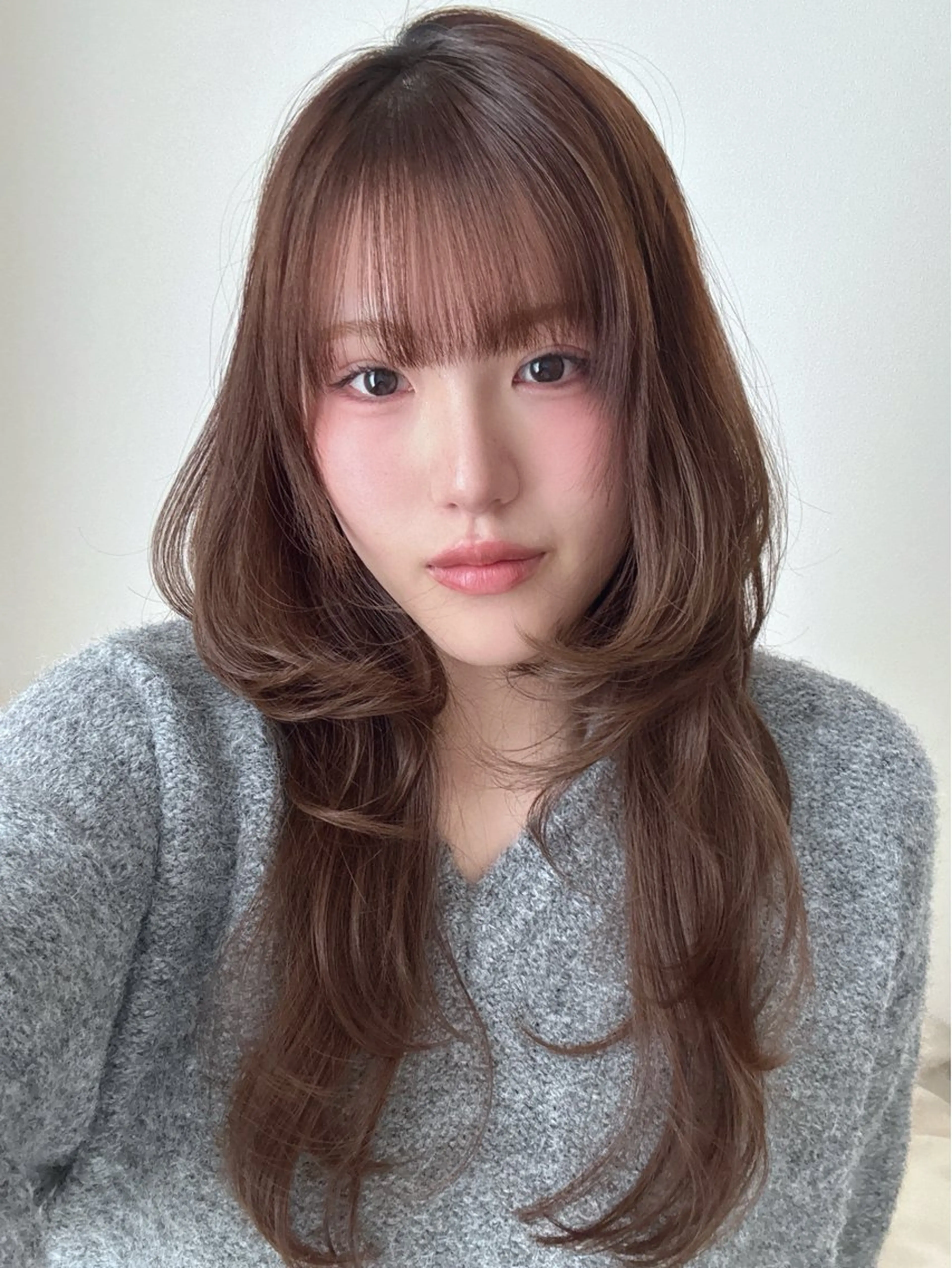 ロング ハイレイヤー レイヤーカット 透明感/ベージュ/ yuna.のヘアスタイル