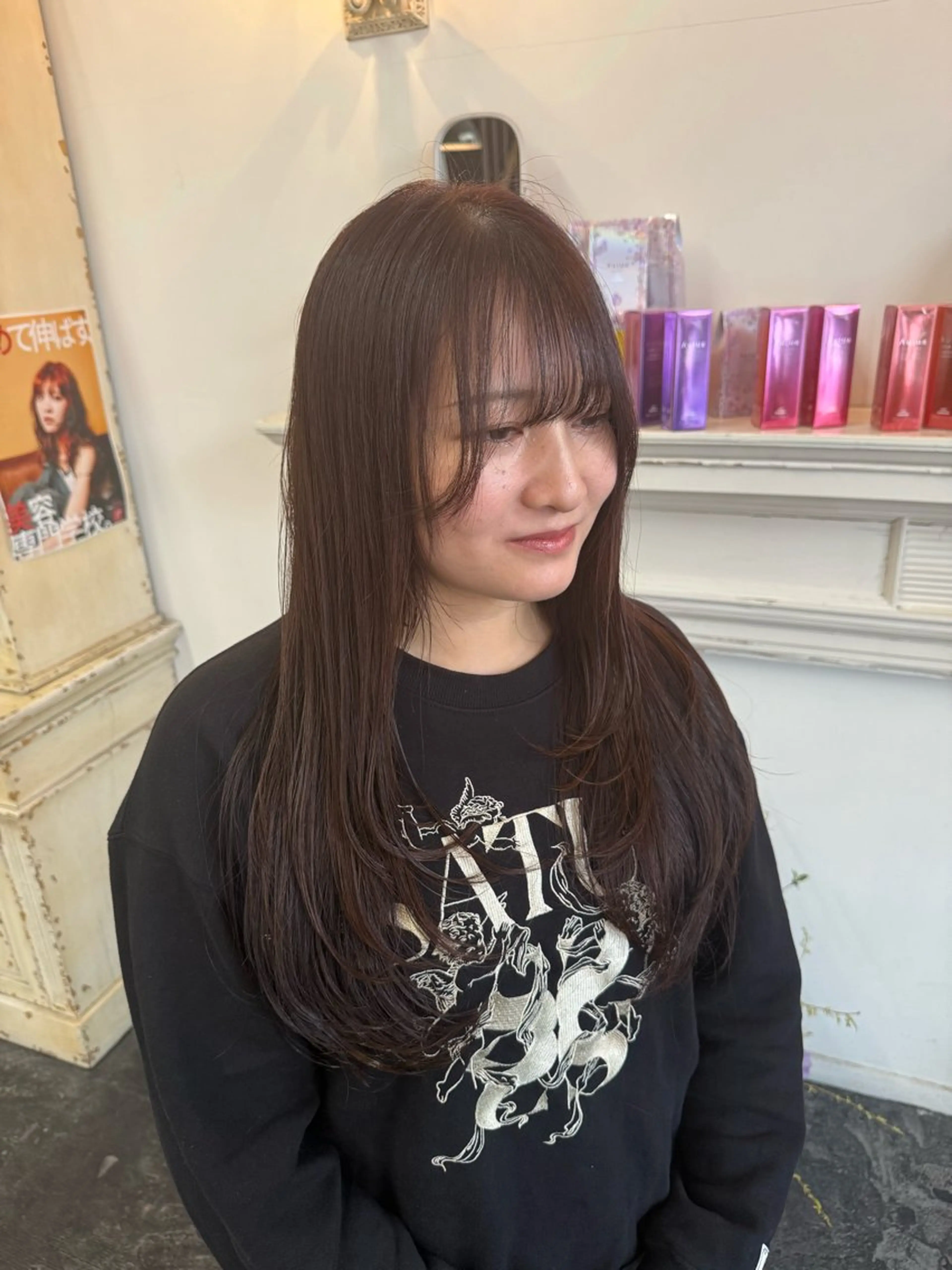 セミロング レイヤーカット カット ヘアカラー 【SET-UP中庄】 浅沼結斗のヘアスタイル