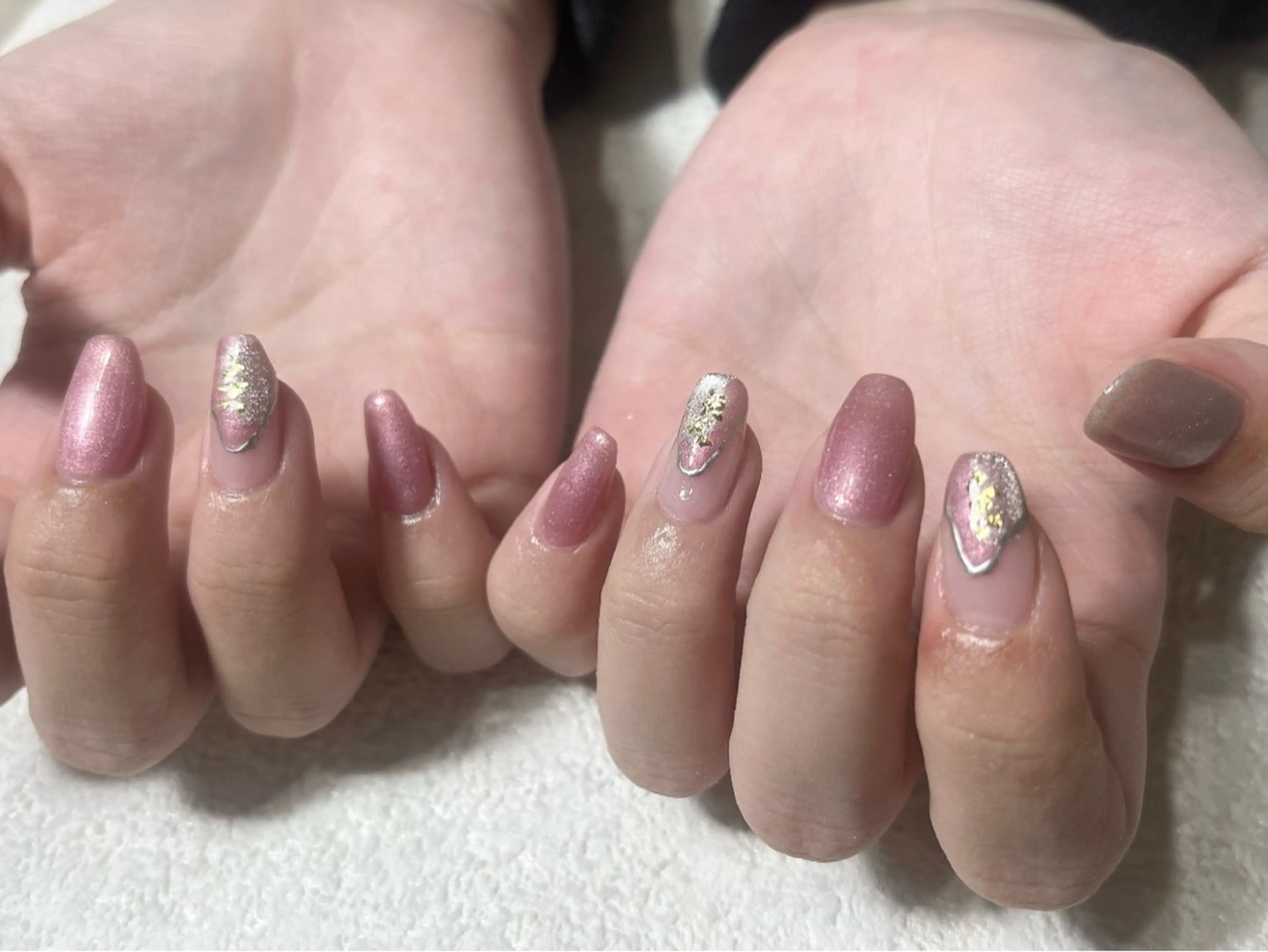 ネイル オーロラネイル フットネイル フレンチネイル ジェルネイル 韓国ネイル ハンドネイル kikinail 溝の口のネイルデザイン