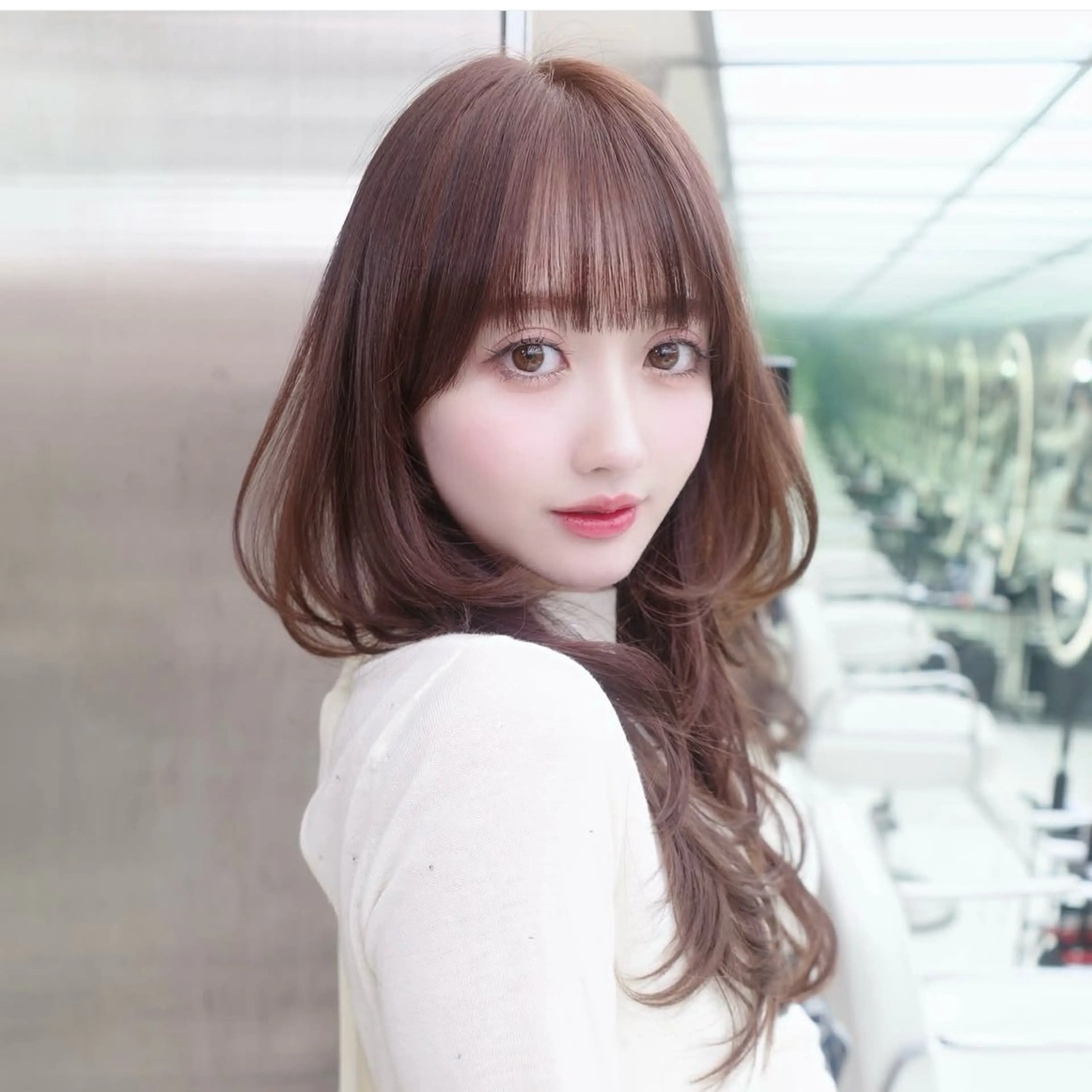 セミロング レイヤーカット トリートメント カット トリートメント レイヤーカット/ きったん/ハイライトのヘアスタイル