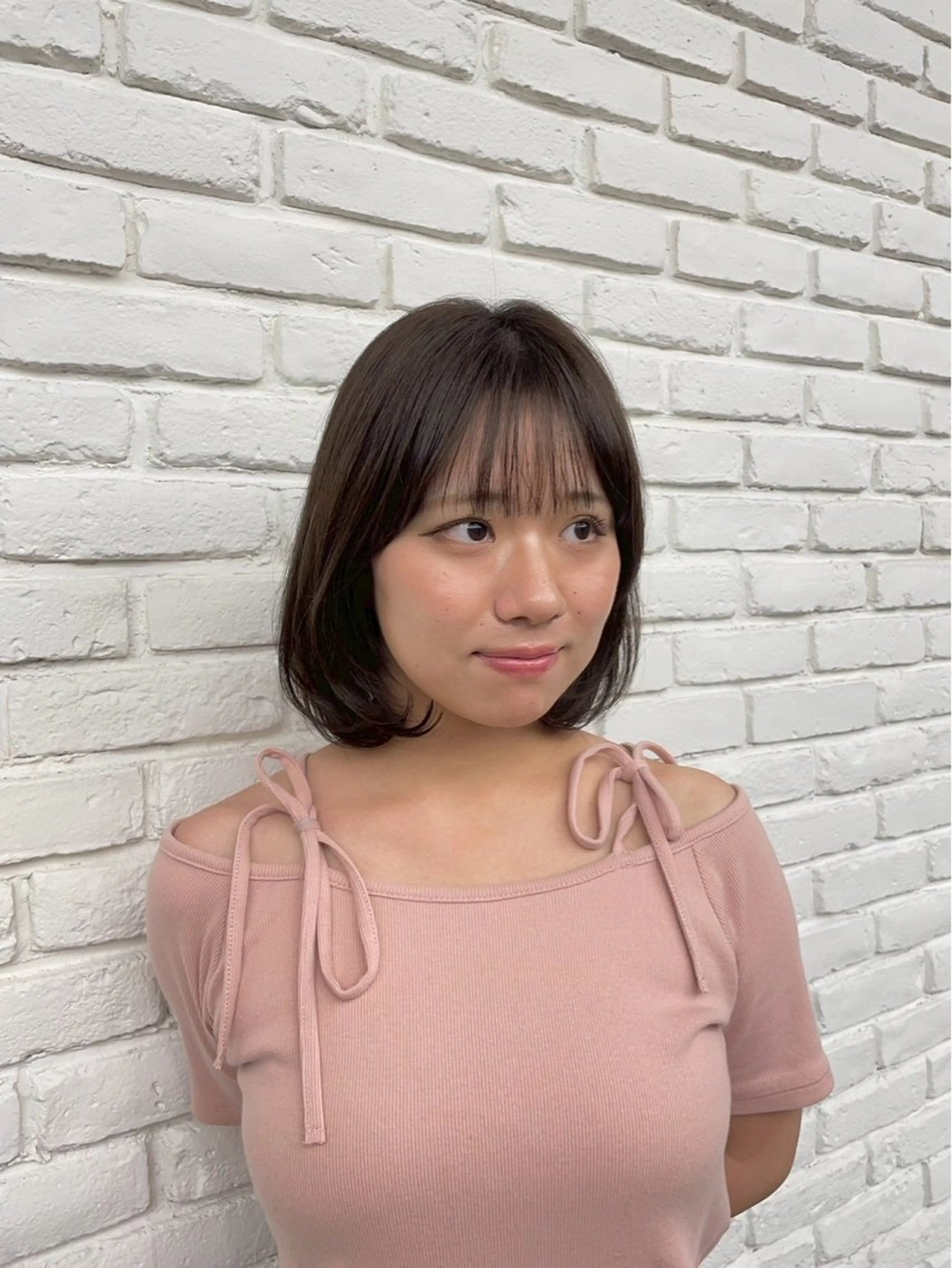 ショート ヘアアレンジ カット ヘアカラー トリートメント 🎧ayaka/ボブ /透明感カラー🩵のヘアスタイル