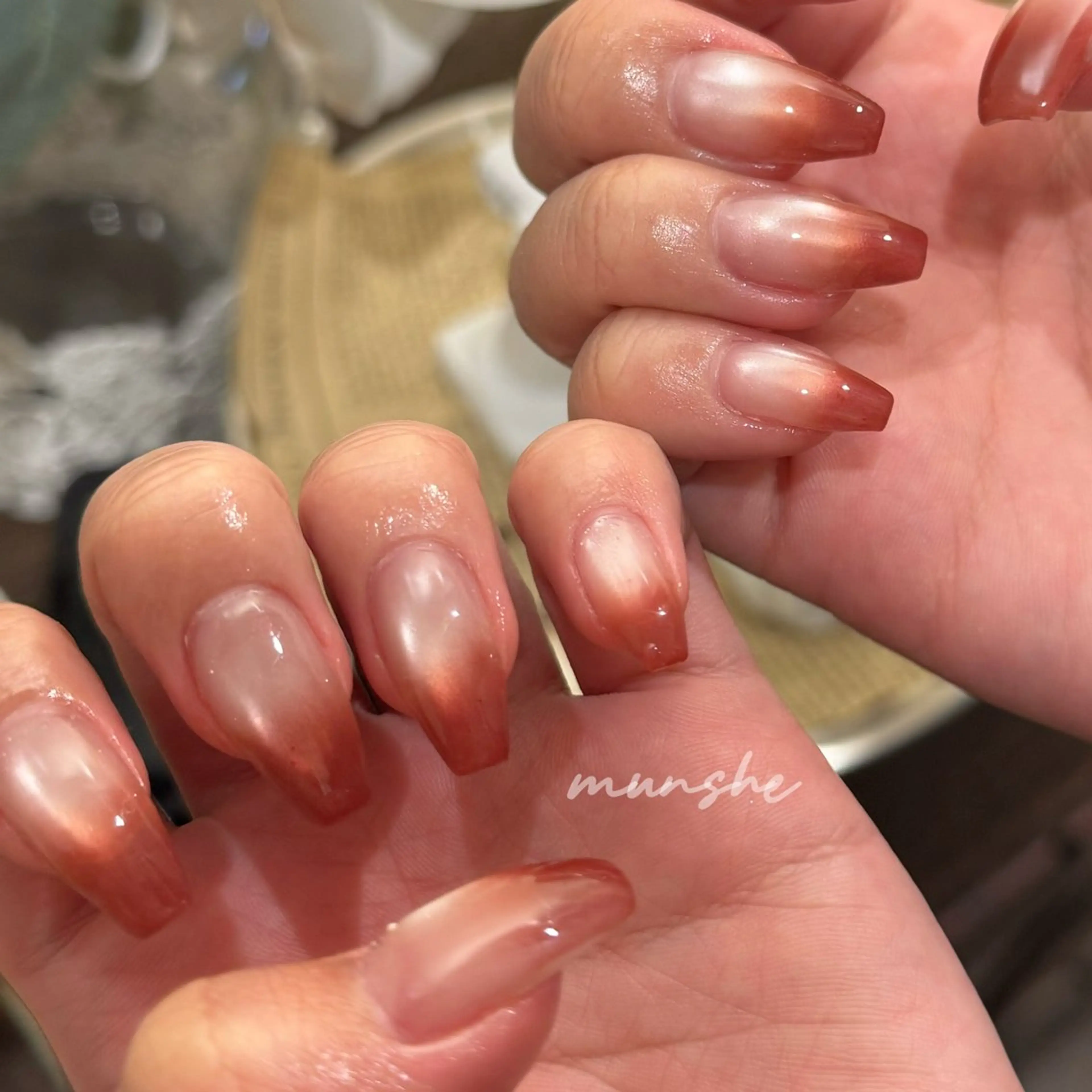 【hand】マグネット✖️カラーグラデーションネイル10本💕の写真