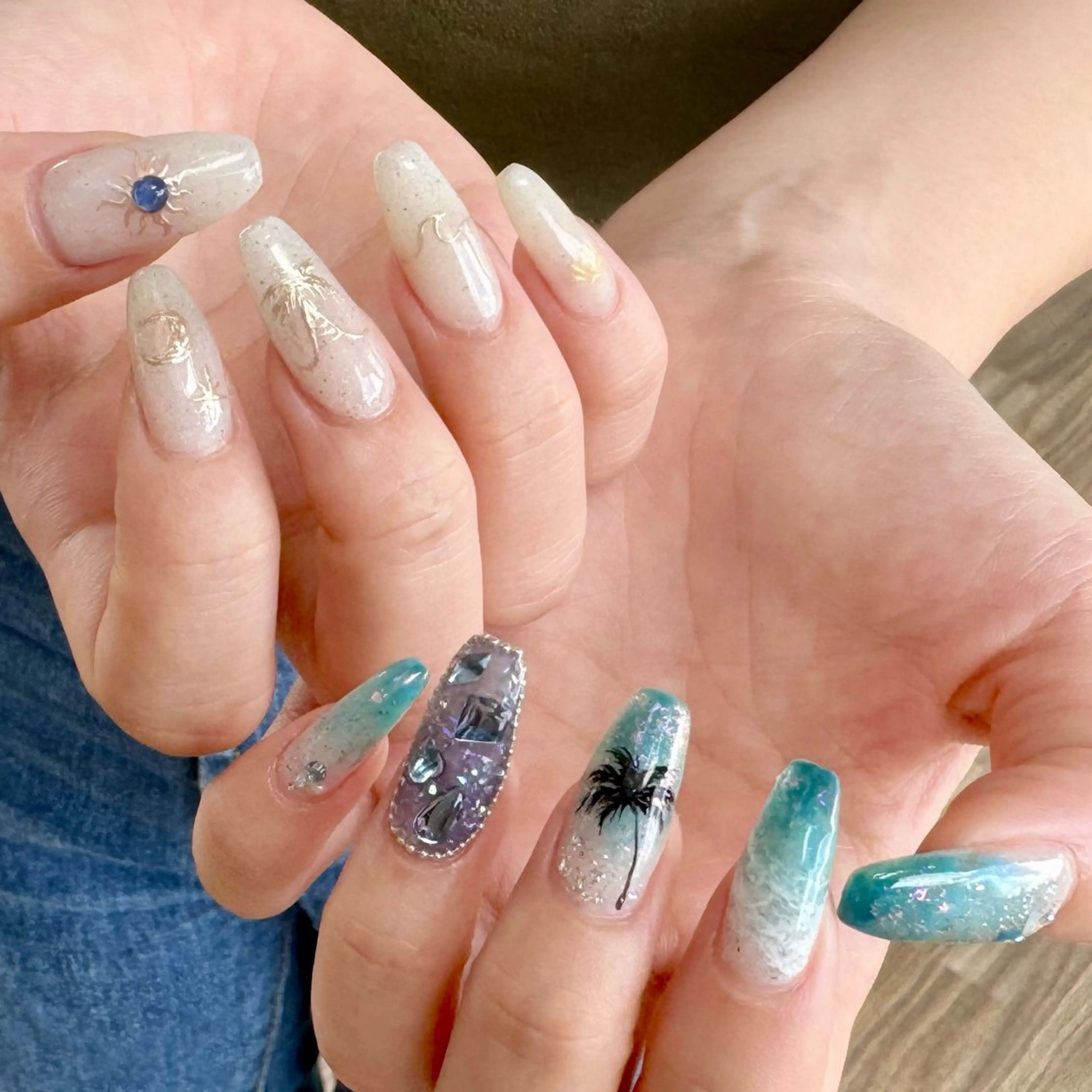 ネイル 持ち込み 夏ネイル ハンドネイル EARTH浦添店 村吉のネイルデザイン