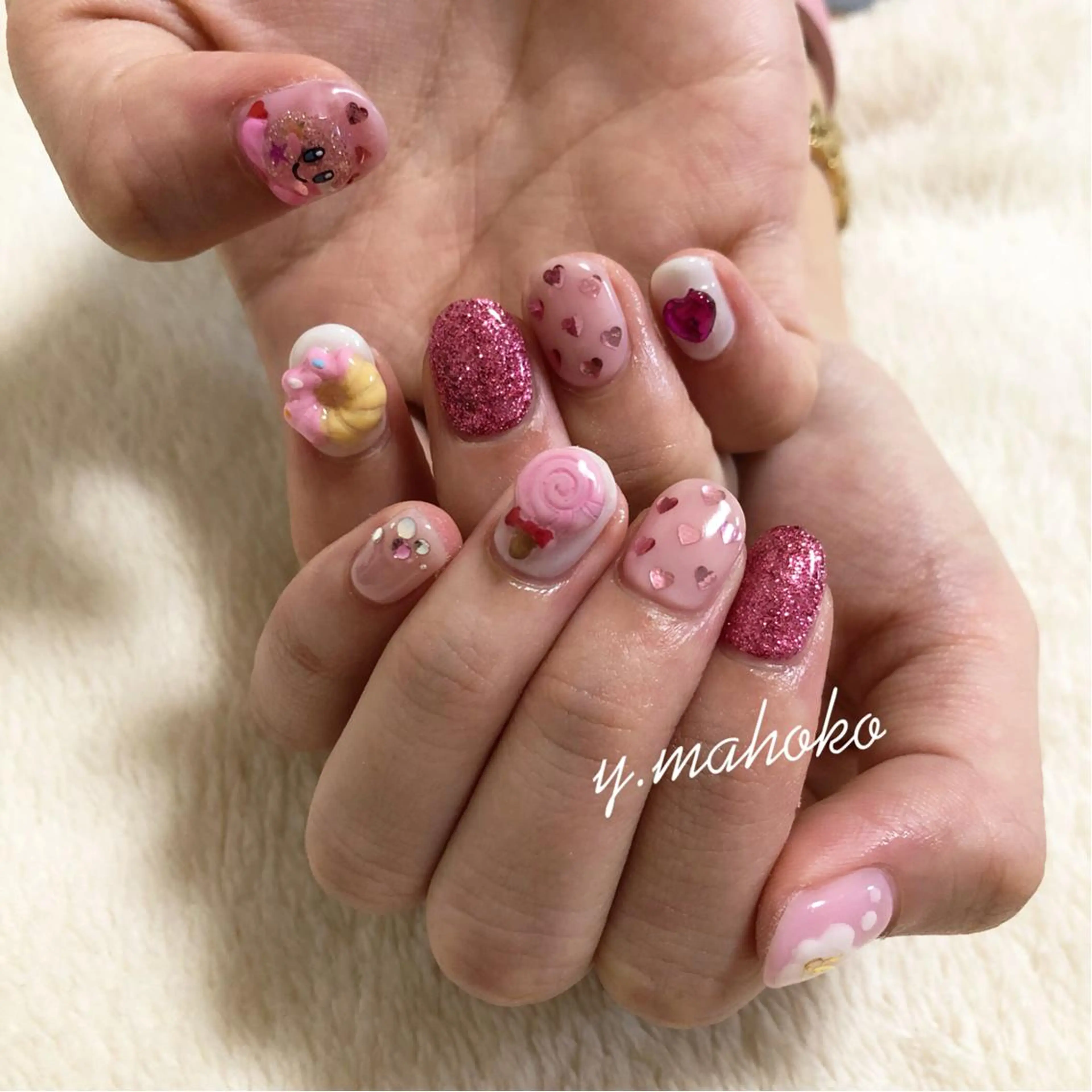 ネイル ハンドネイル パラジェル有/ 長さだし/mahoのネイルデザイン