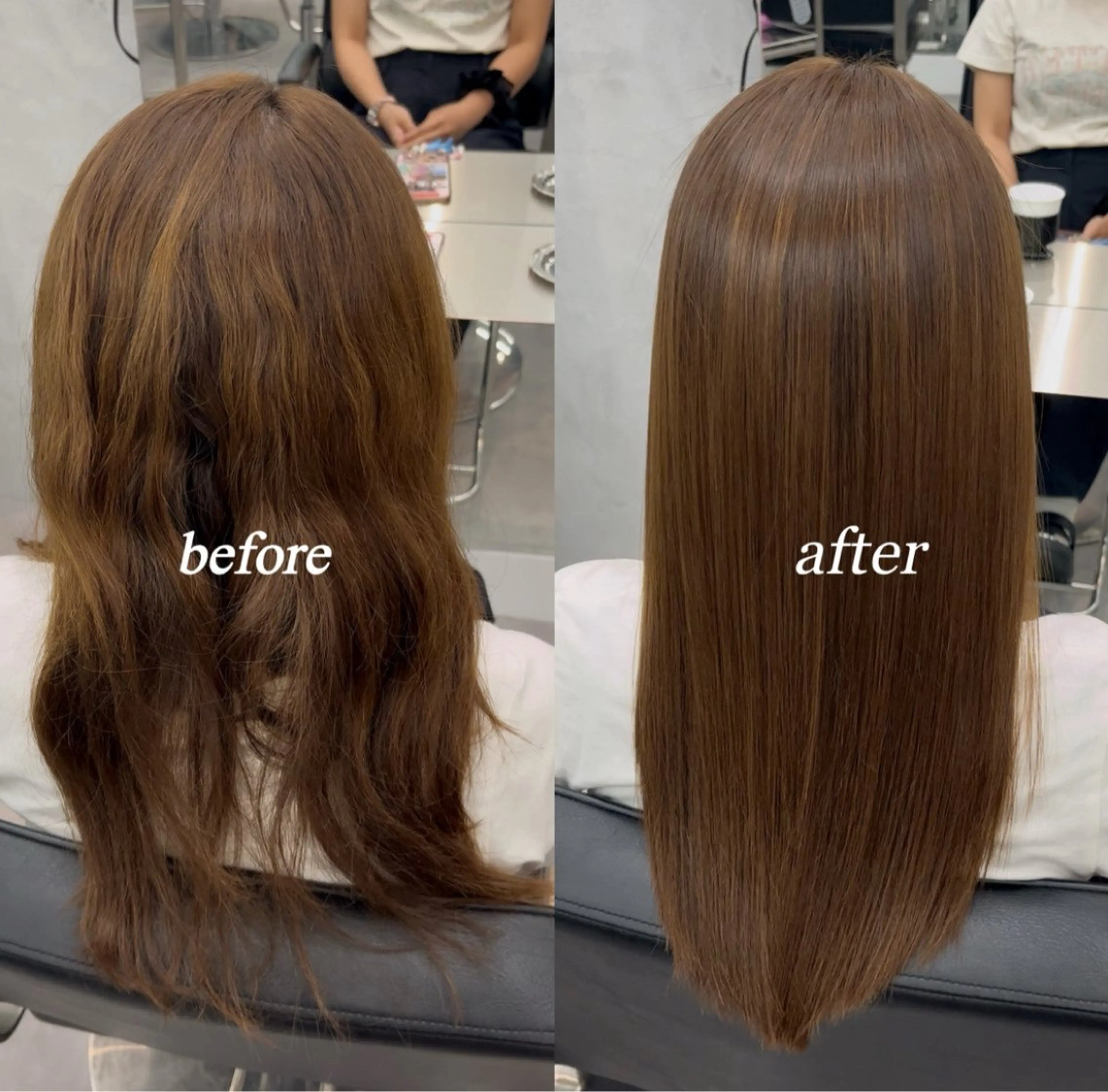 ロング パーマ 縮毛矯正 酸性ストレート ストレートパーマ 縮毛矯正 縮毛矯正/ mikaのヘアスタイル