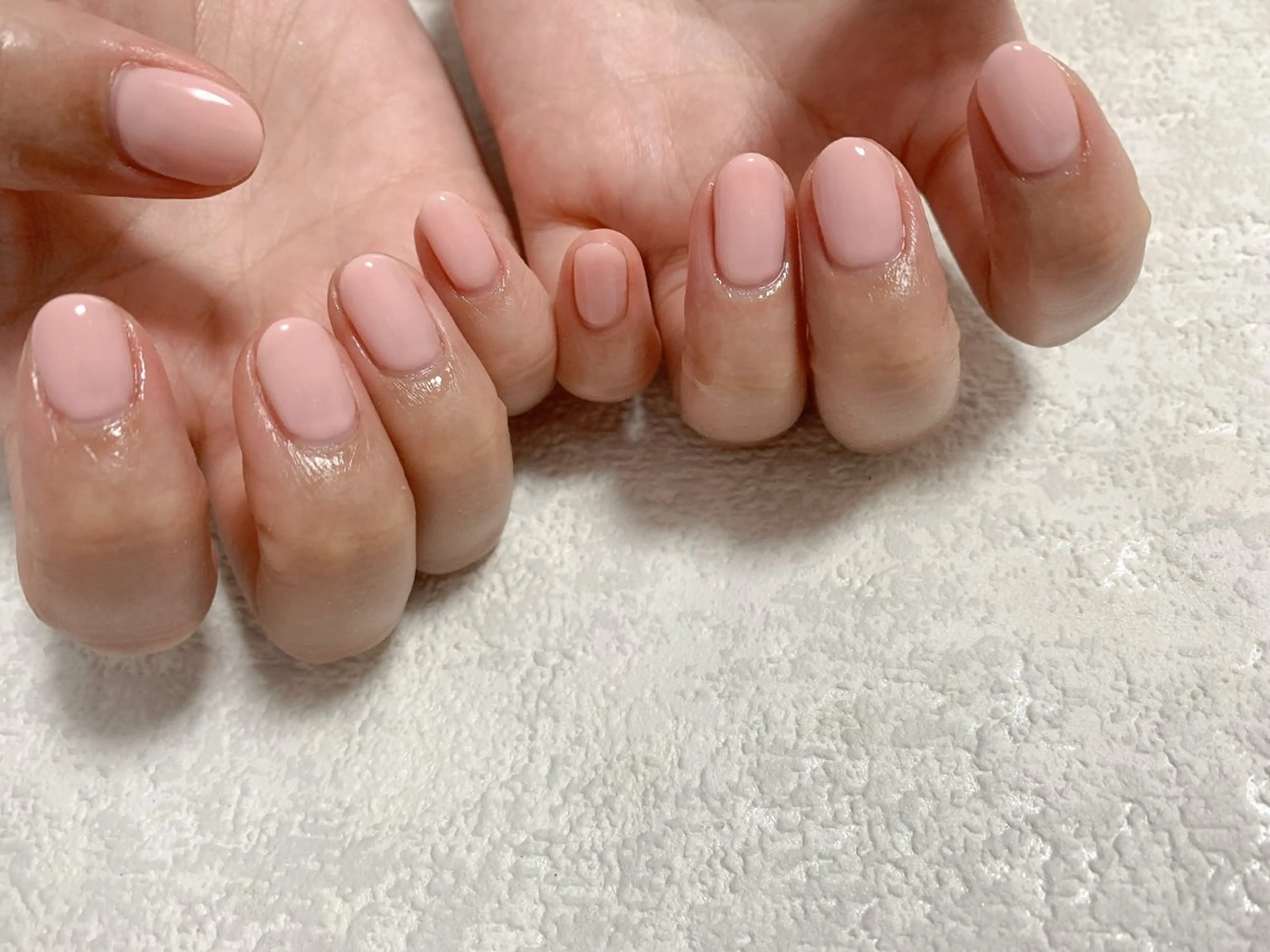 ネイル ジェルネイル メンズネイル ワンカラーネイル パラジェル ピンク kiki nail たまプラーザのネイルデザイン