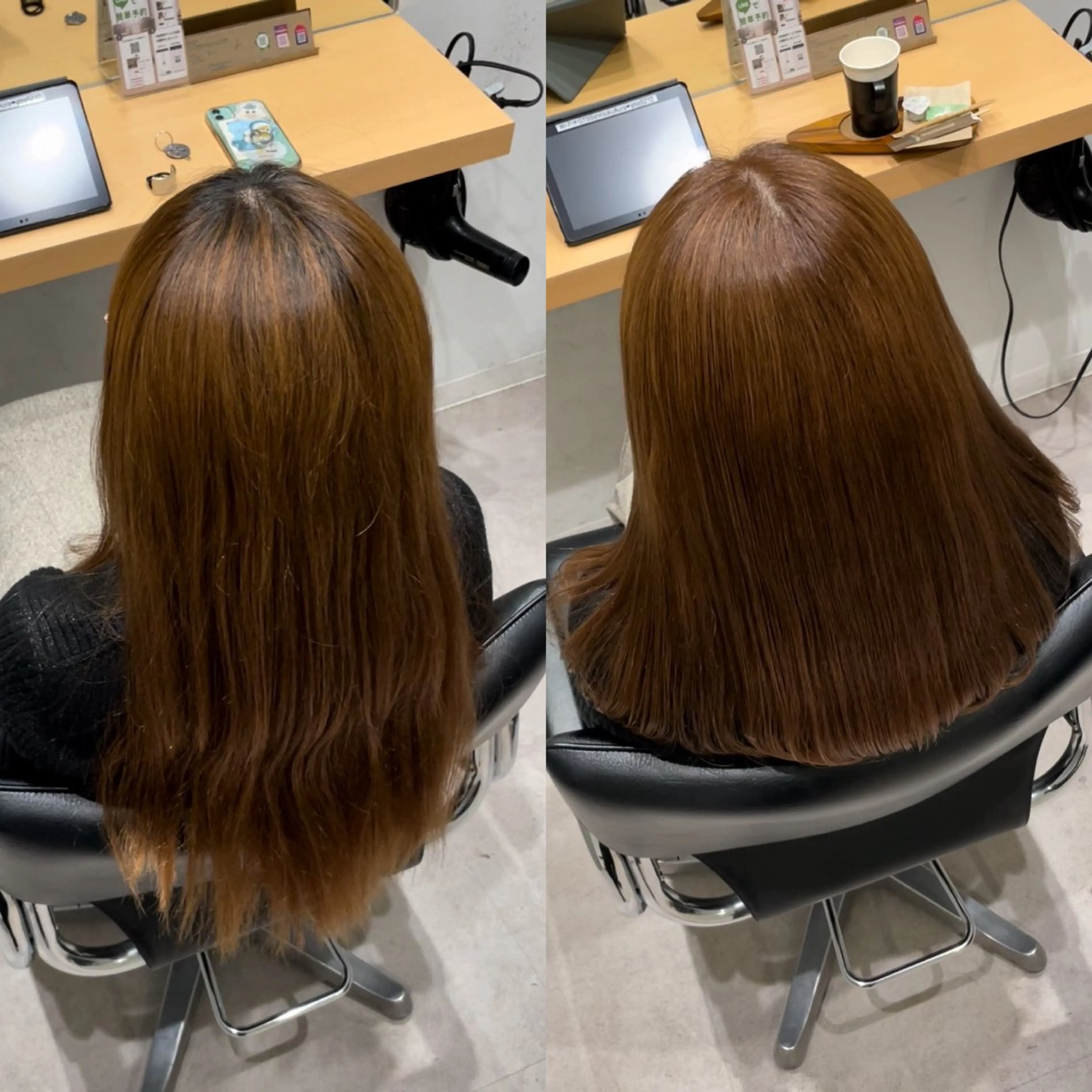 ミディアム カラー ケアカラー トリートメント 髪質改善ヘアケア 艶髪特化/上田のヘアスタイル