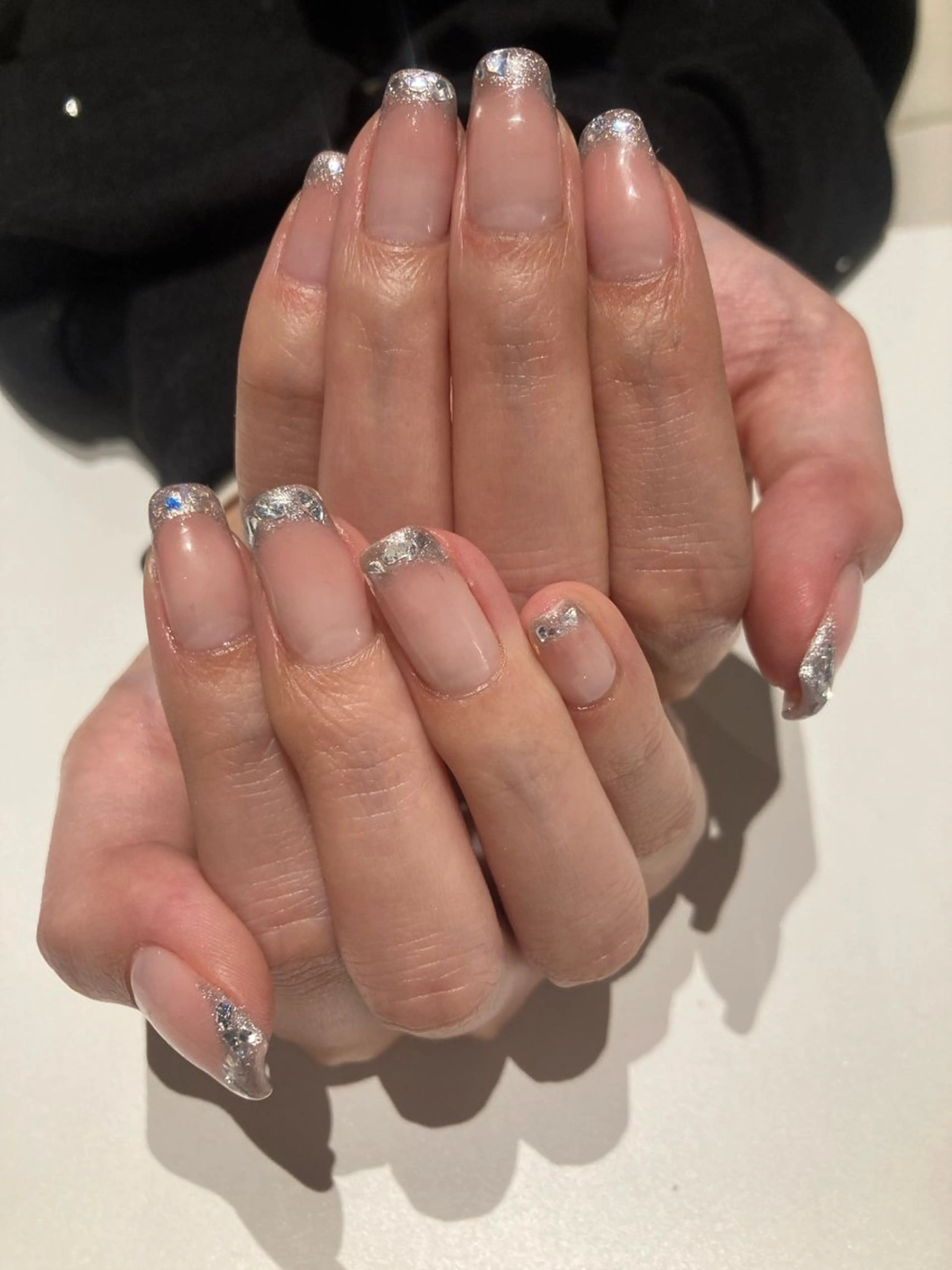 【期間限定】ワンカラーフレンチネイル ソフトジェルオフ無料の写真