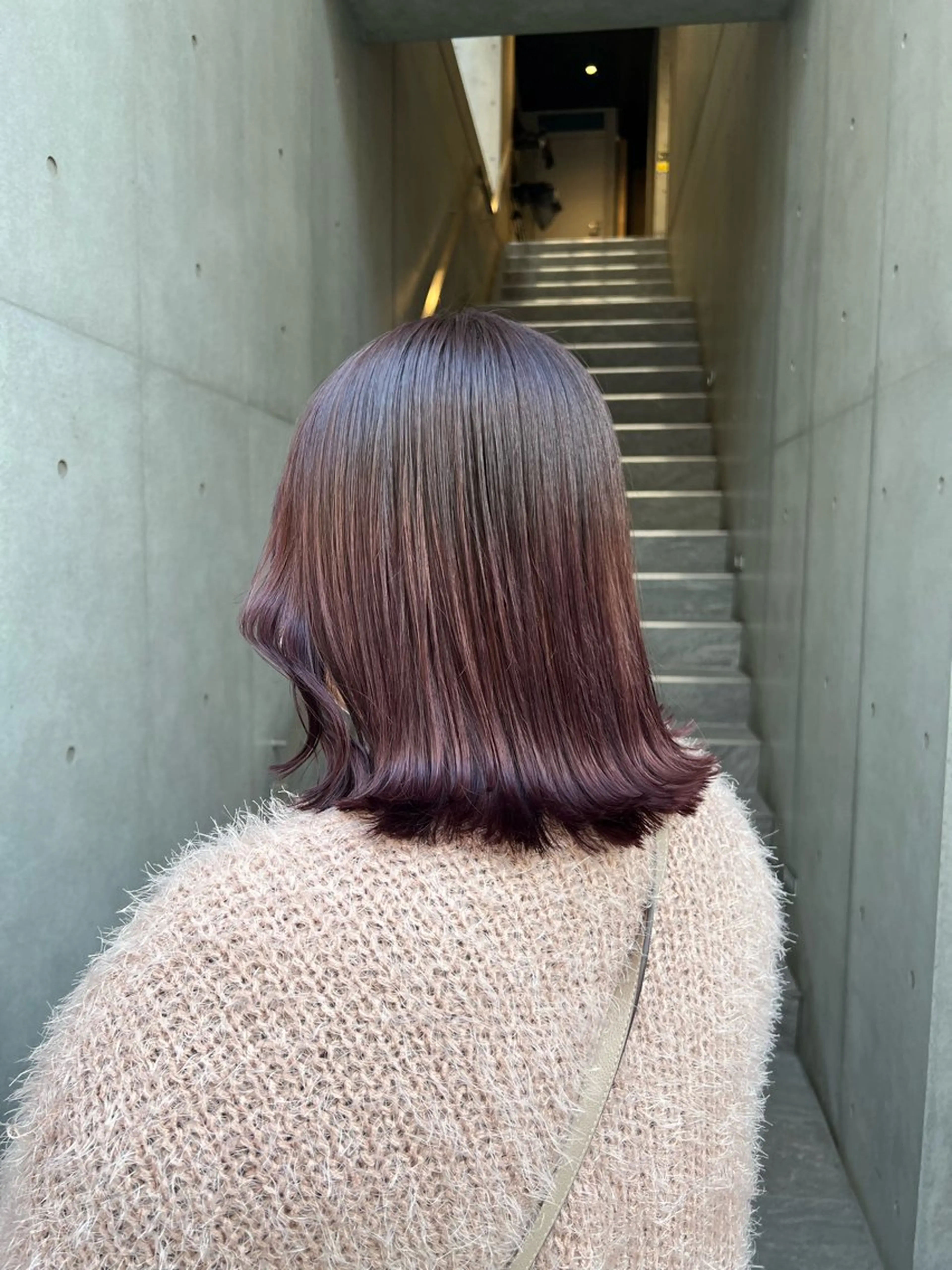 セミロング カラー ヘアカラー トリートメント カコ/レイヤーカット ヘアアレンジのヘアスタイル