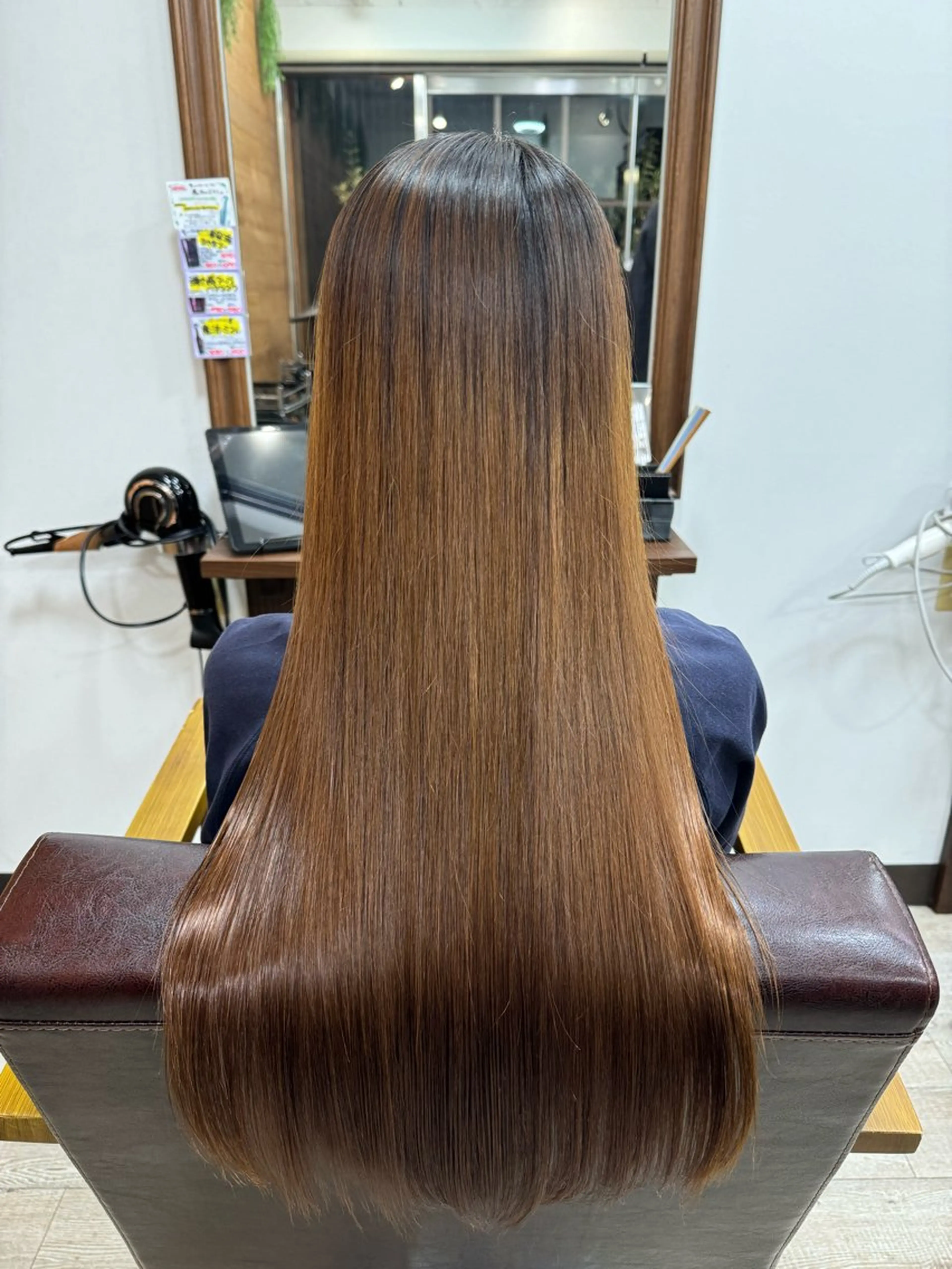 ロング 縮毛矯正 トリートメント メンズカット/透明感 カラー/河端悠花のヘアスタイル