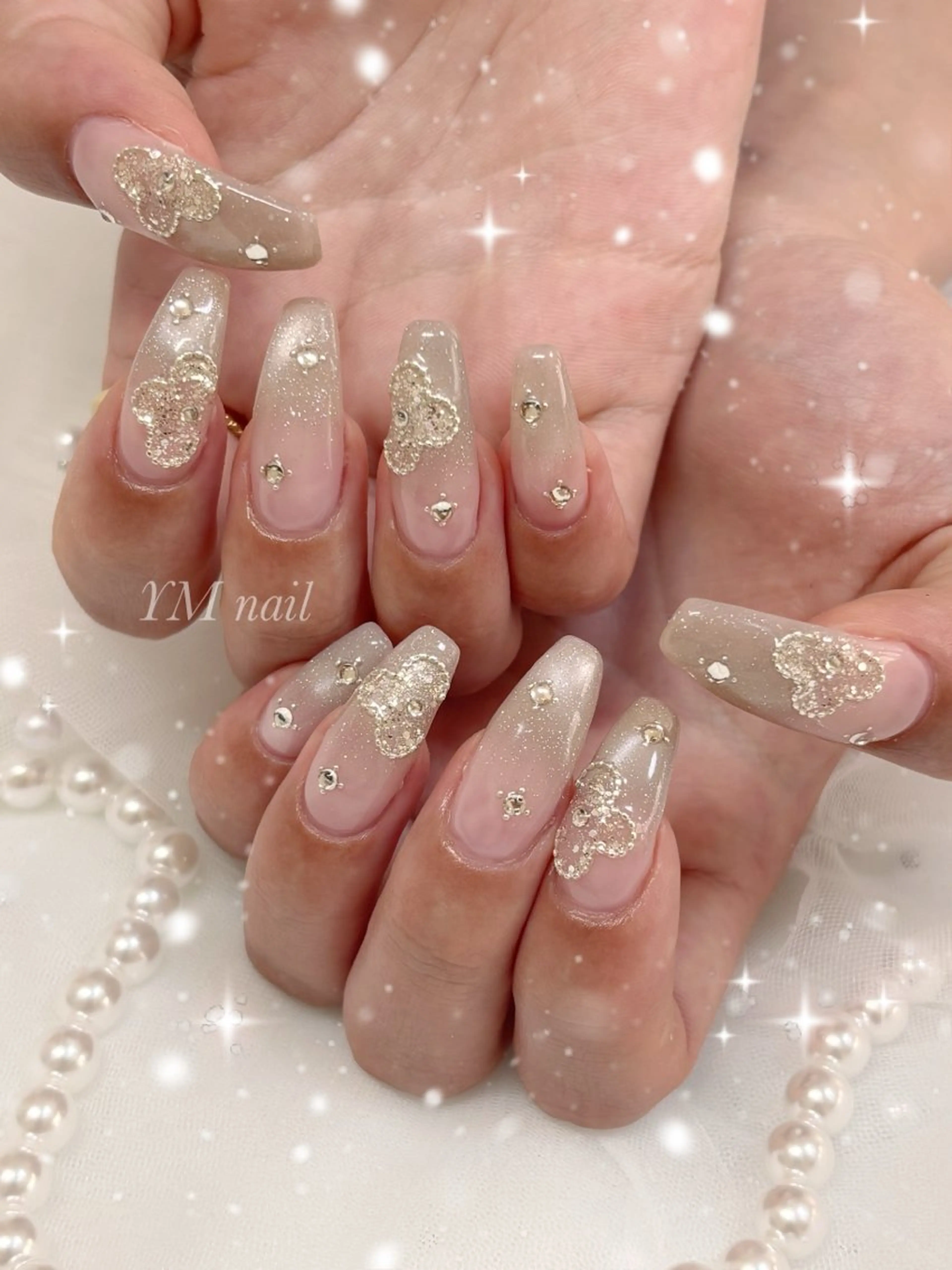 ネイル フラッシュネイル キラキラネイル マグネットネイル ハンドネイル YM nailのネイルデザイン