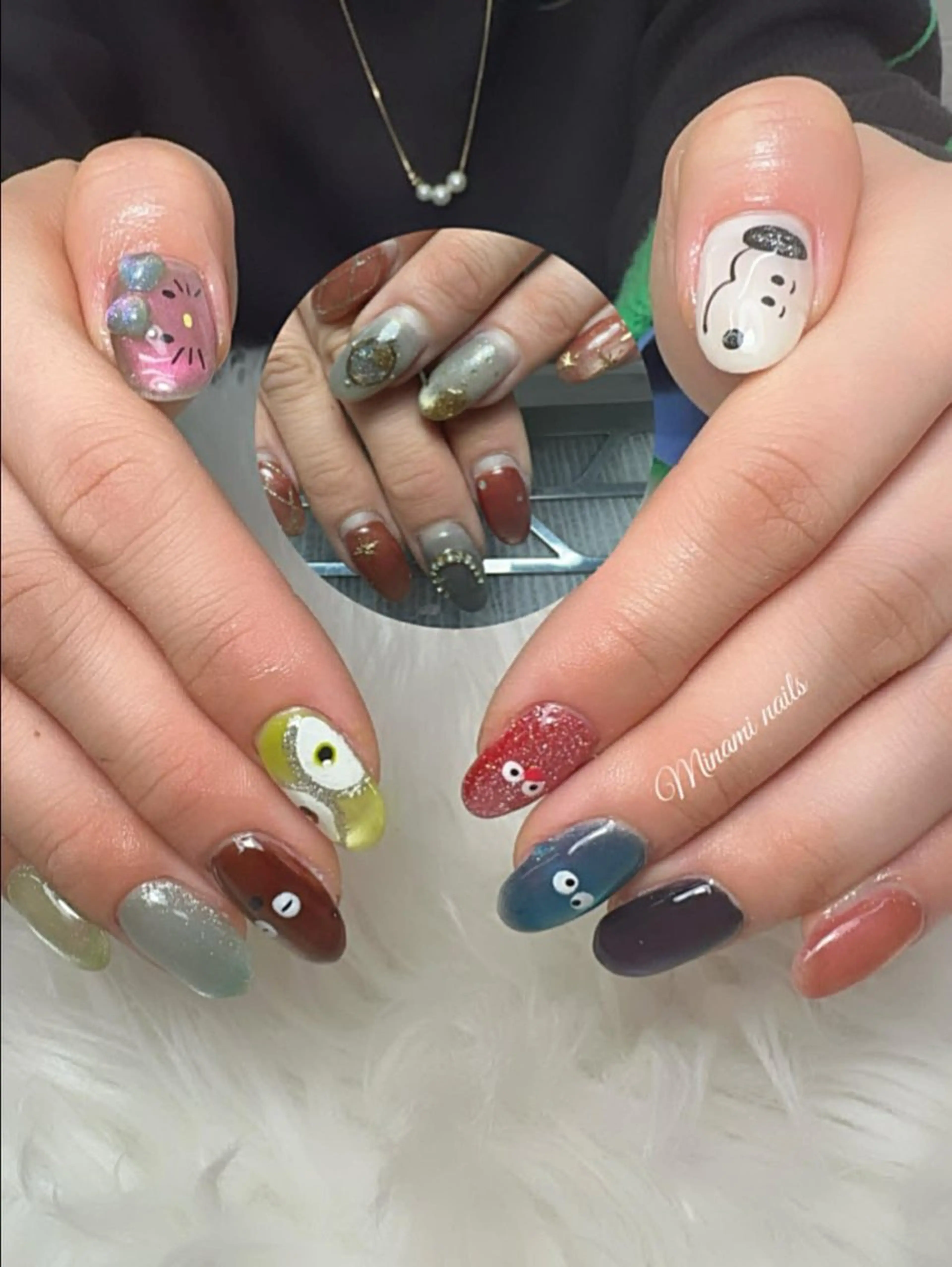 ネイル アートネイル オーロラネイル ガーリー キラキラネイル 韓国ネイル Minami Nailsのネイルデザイン