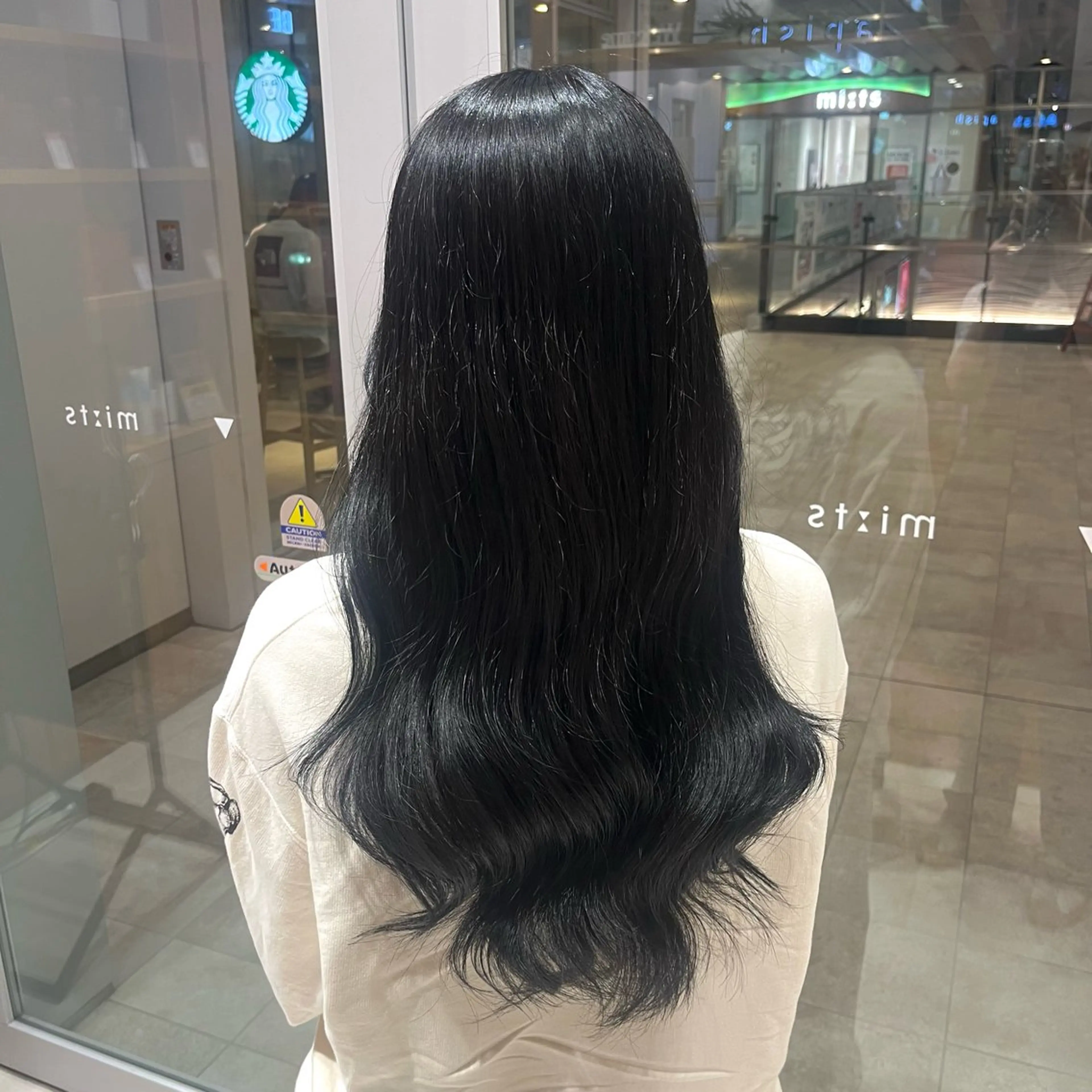 ロング カラー 黒髪 💙寒色カラー / リナ🦋‪🫧のヘアスタイル