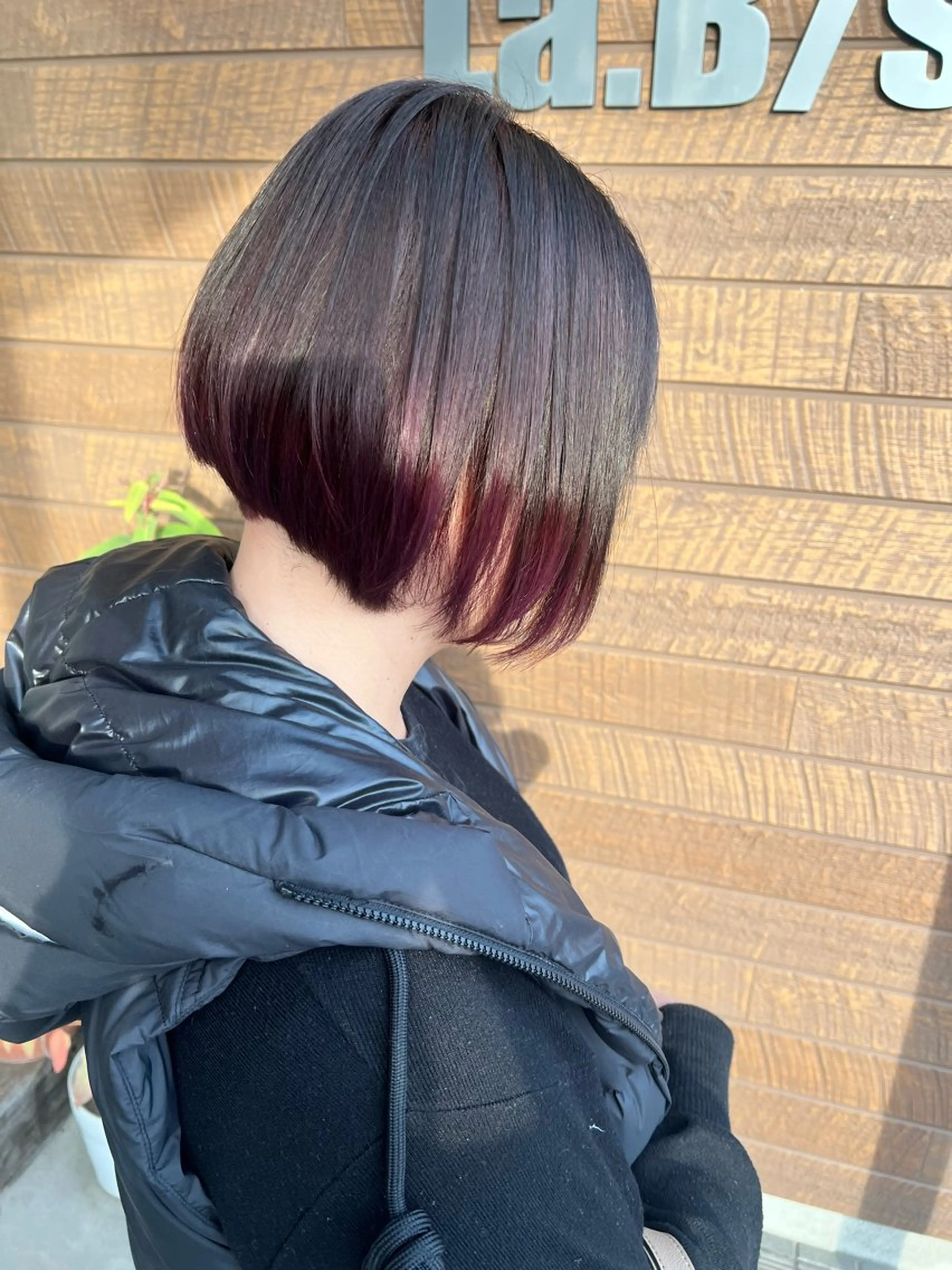 ショート カラー グラデーションカラー ピンクカラー ピンクパープル パープルカラー マツパ/髪質改善/ ラベゼ岩倉のマツエク・マツパデザイン