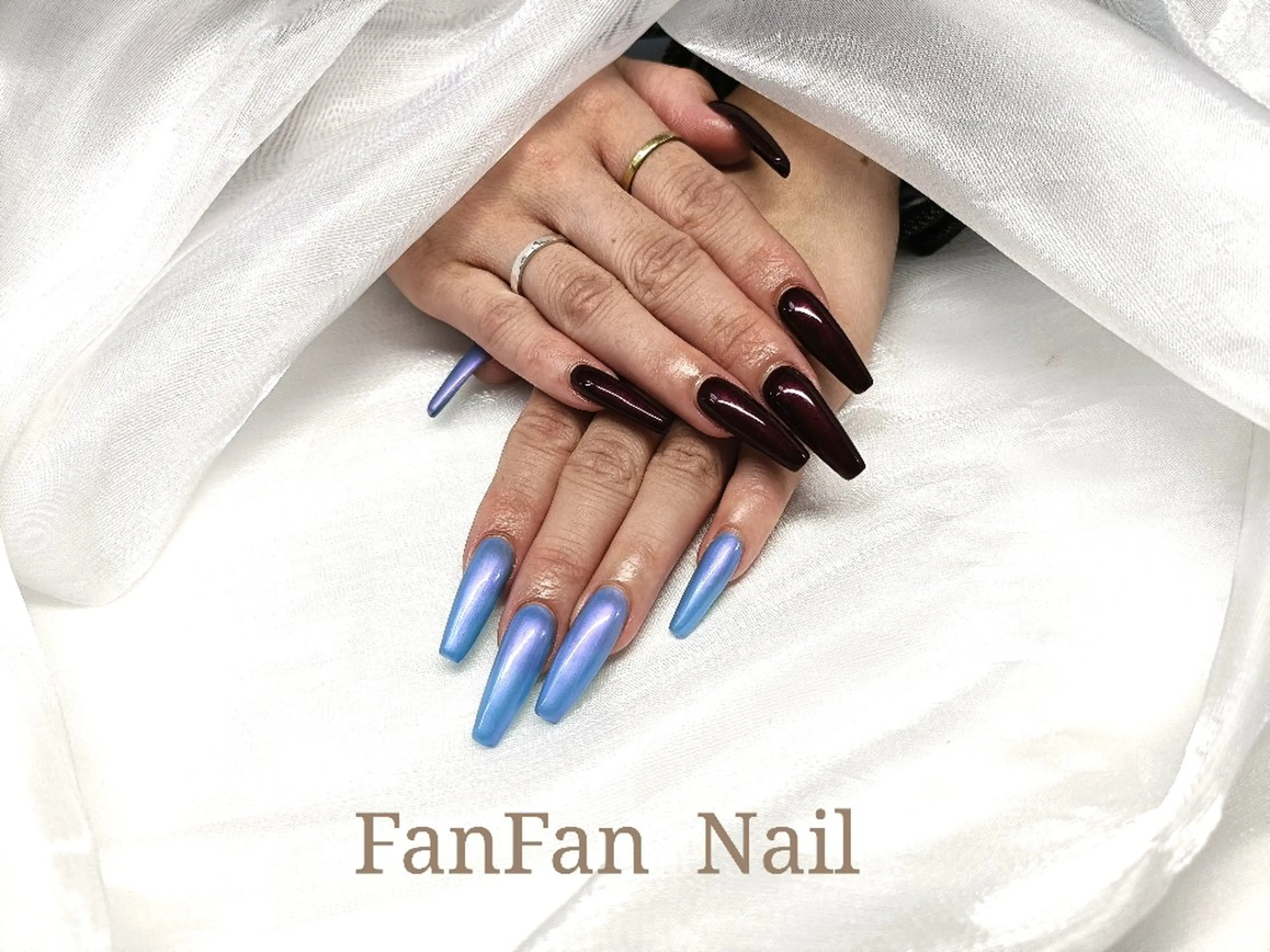 ネイル 長さ出し ワンカラーネイル ネイルチップ RUE FANFANNAILのネイルデザイン