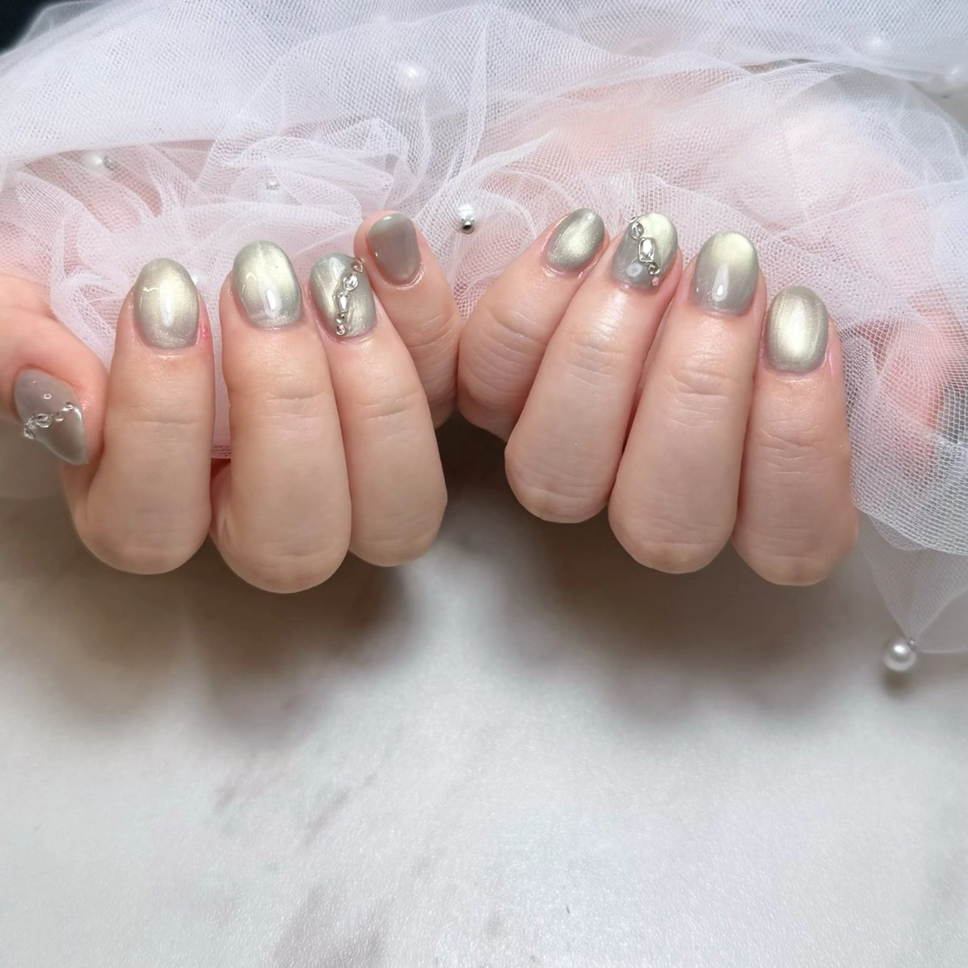 ネイル ハンドネイル mau🩵nail 堺筋本町｜心斎橋のネイルデザイン