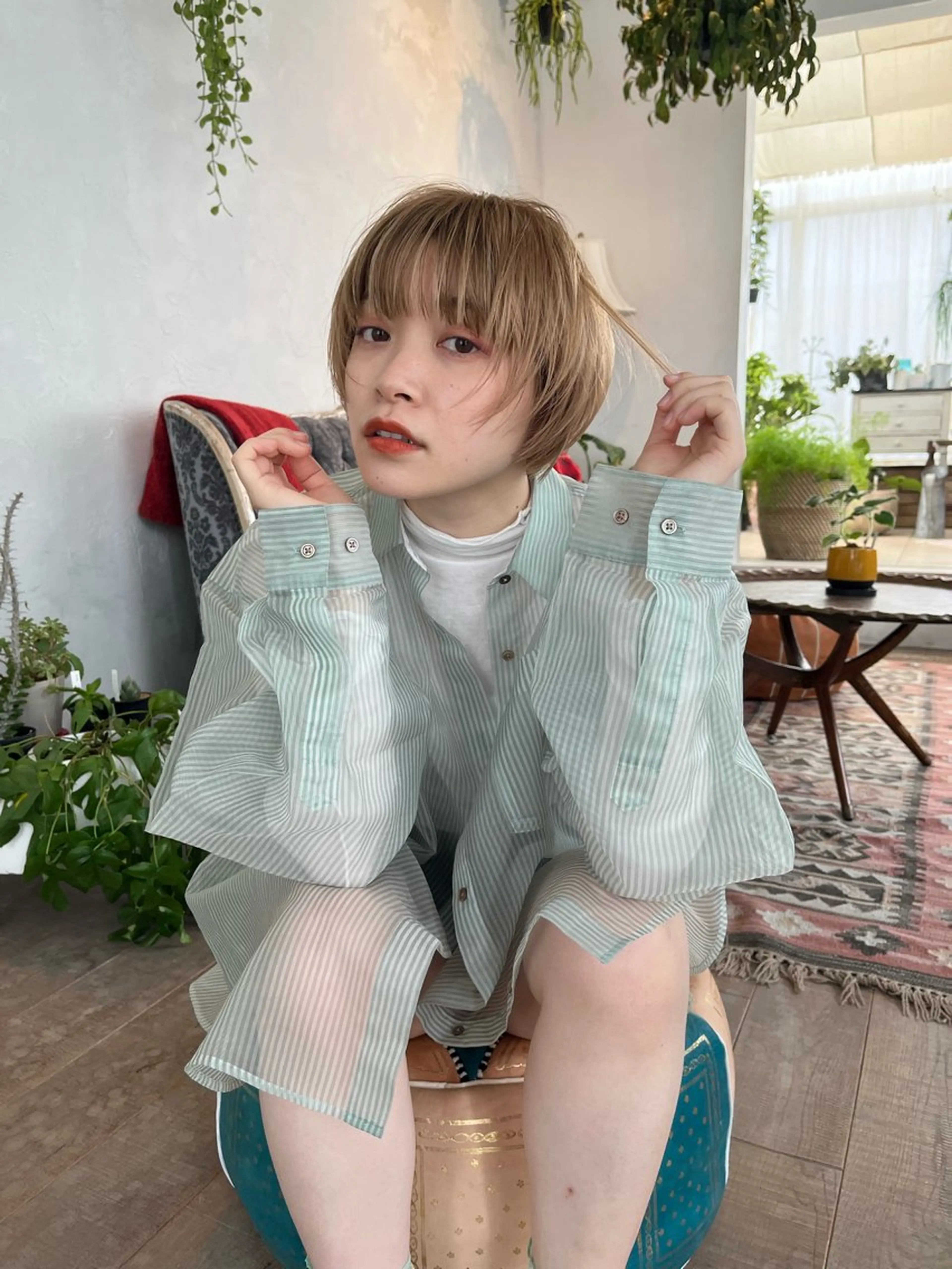 ショート カラー カット ヘアカラー 五十嵐ゆり 美髪カラー　武蔵小杉のヘアスタイル