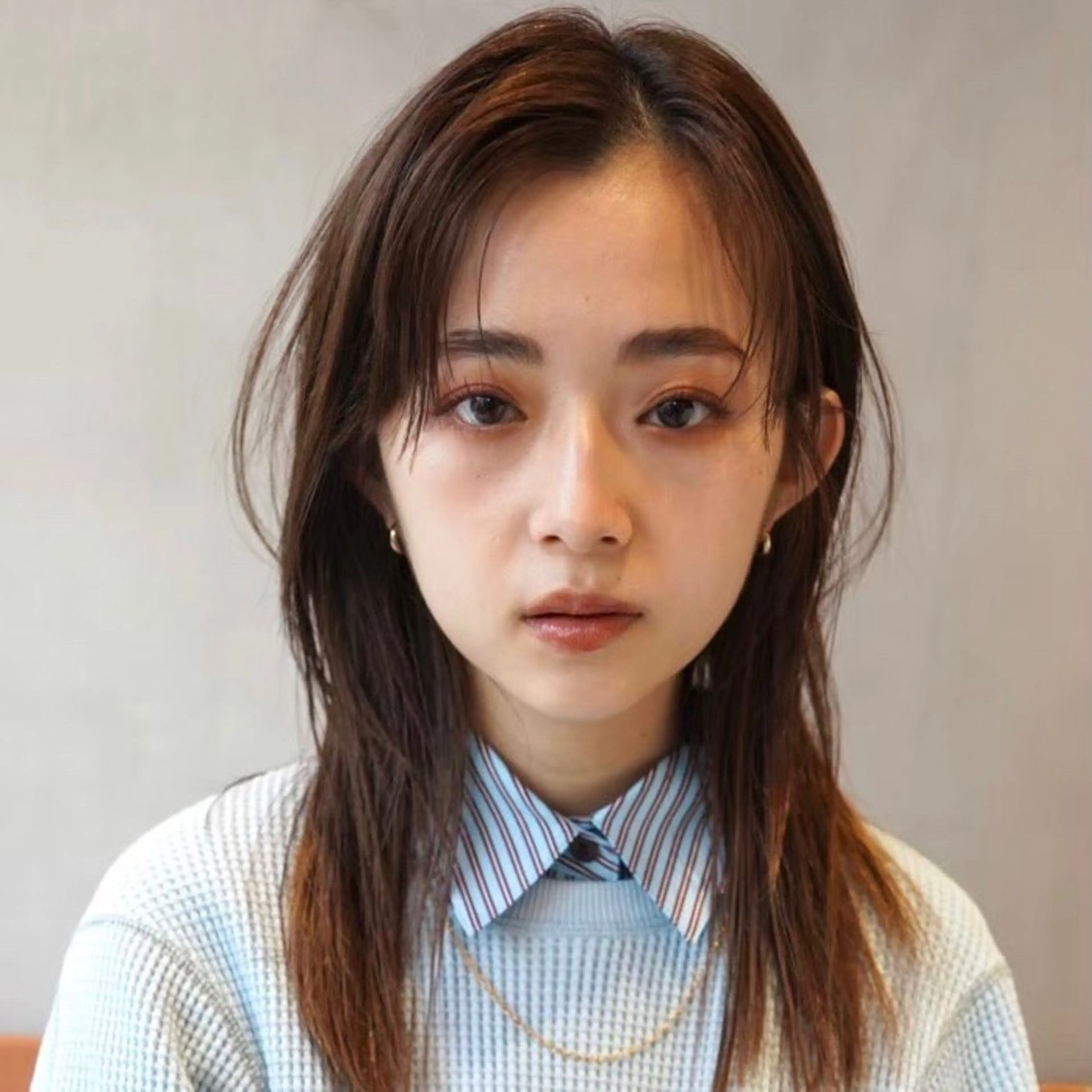 ロング カラー カット センターパート/ 暖色カラーayuのヘアスタイル