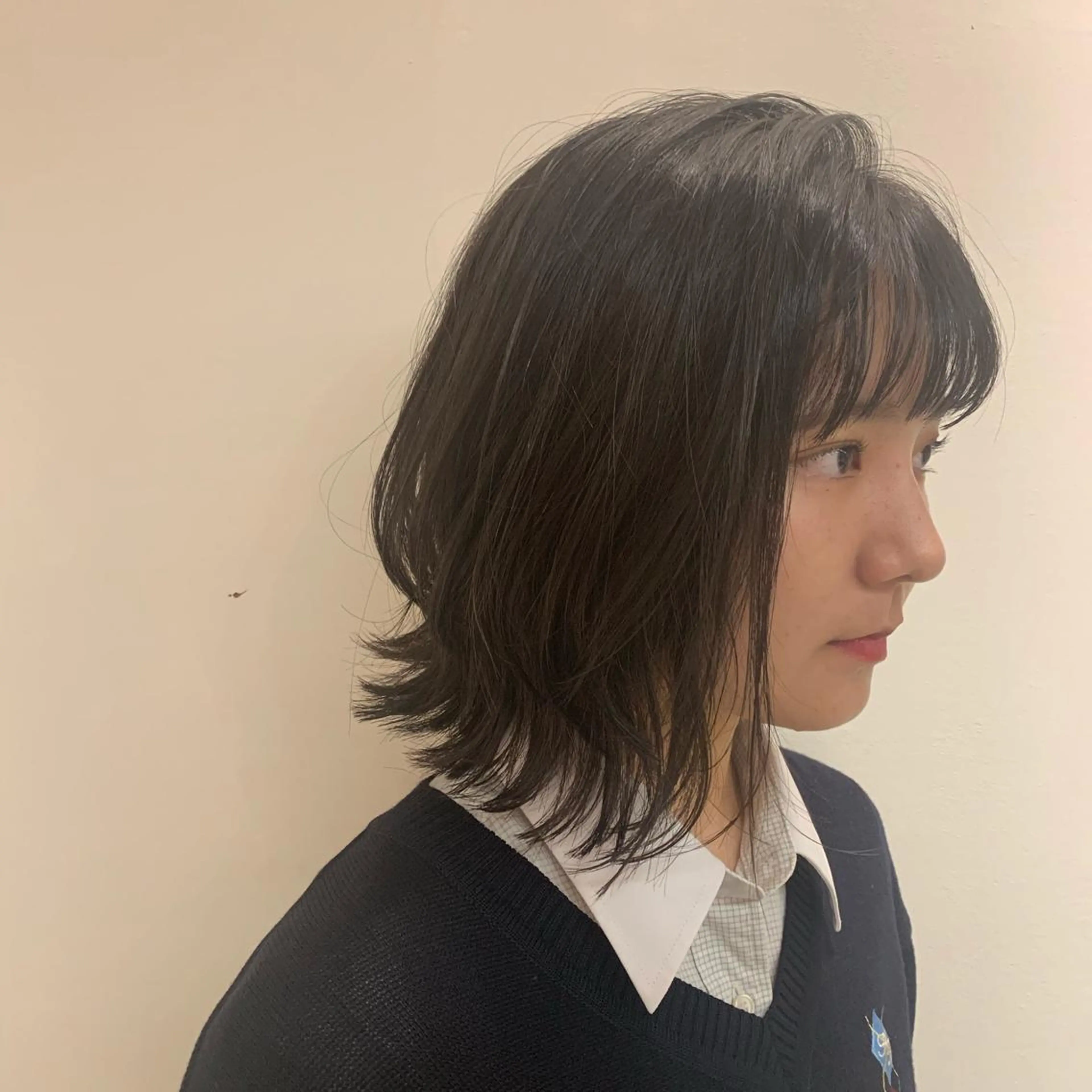ミディアム ボブ くびれヘア レイヤーカット iLi 《イリ》のヘアスタイル