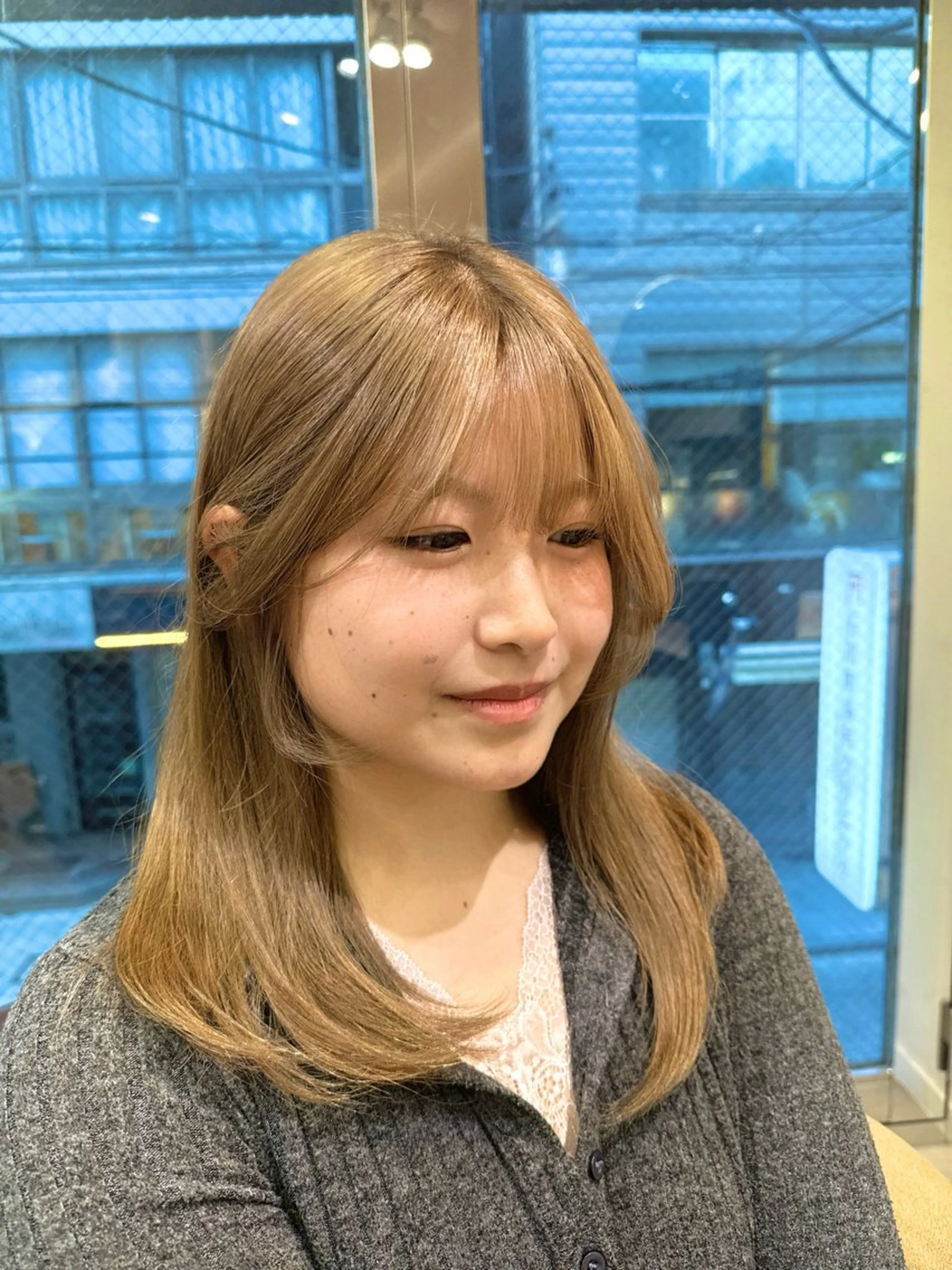 ロング カラー ヘアカラー ハッシュカット🎀 レイヤーダブルカラーのヘアスタイル