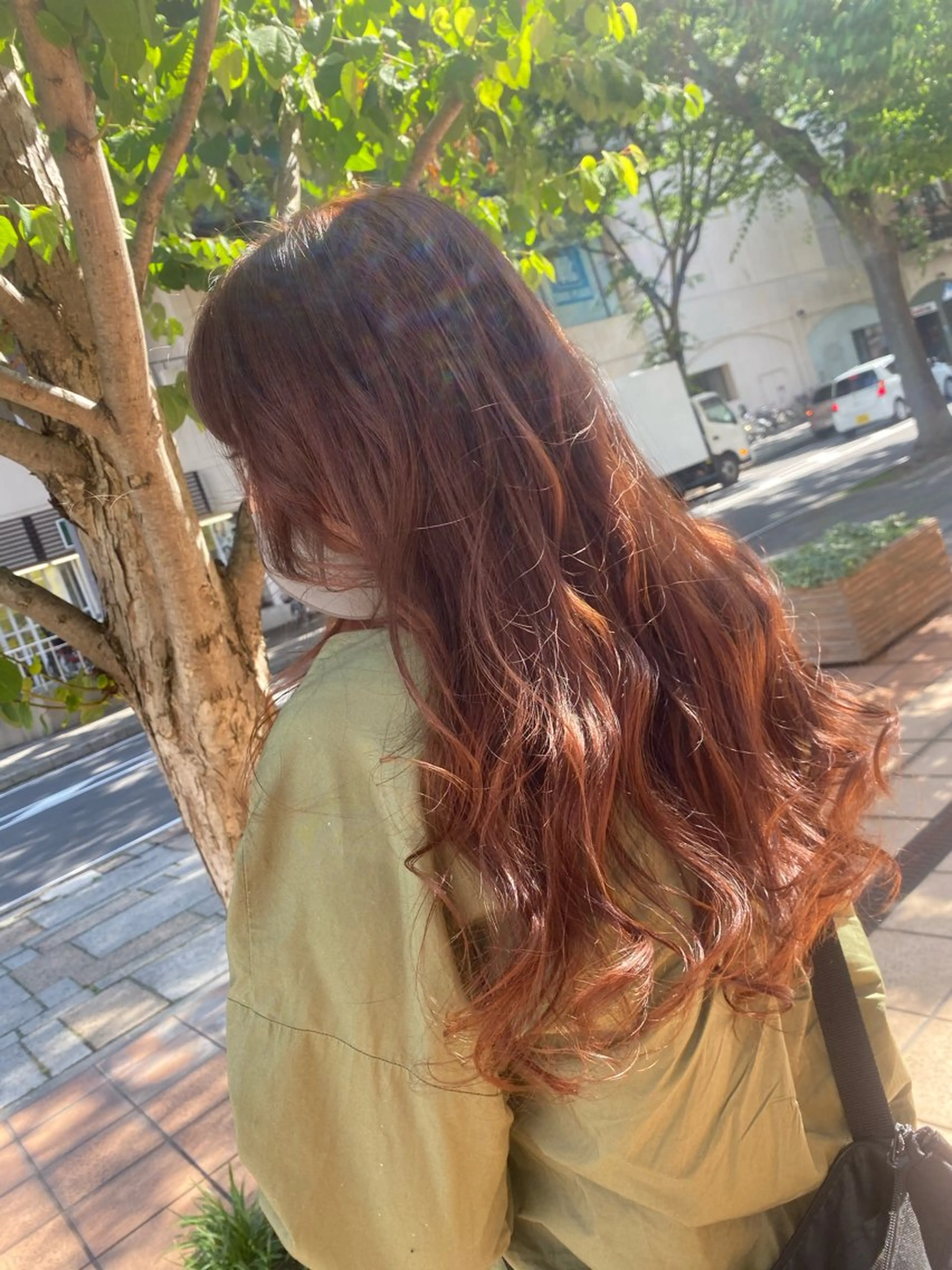 ロング カラー ブラウンカラー カット ヘアカラー Arisa LUCIEのヘアスタイル