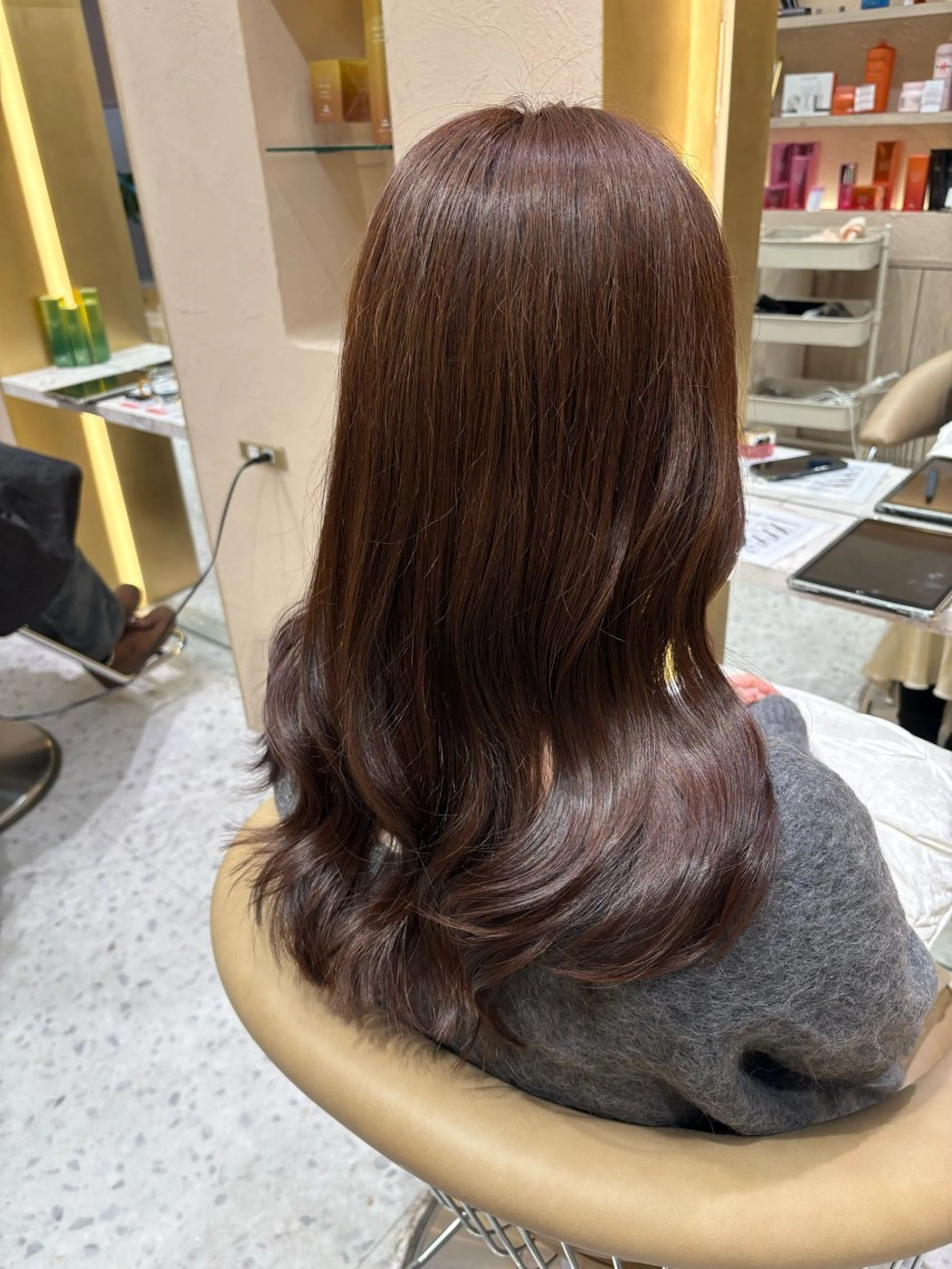 ロング カット ヘアカラー Kanami/韓国風 /艶カラーのヘアスタイル