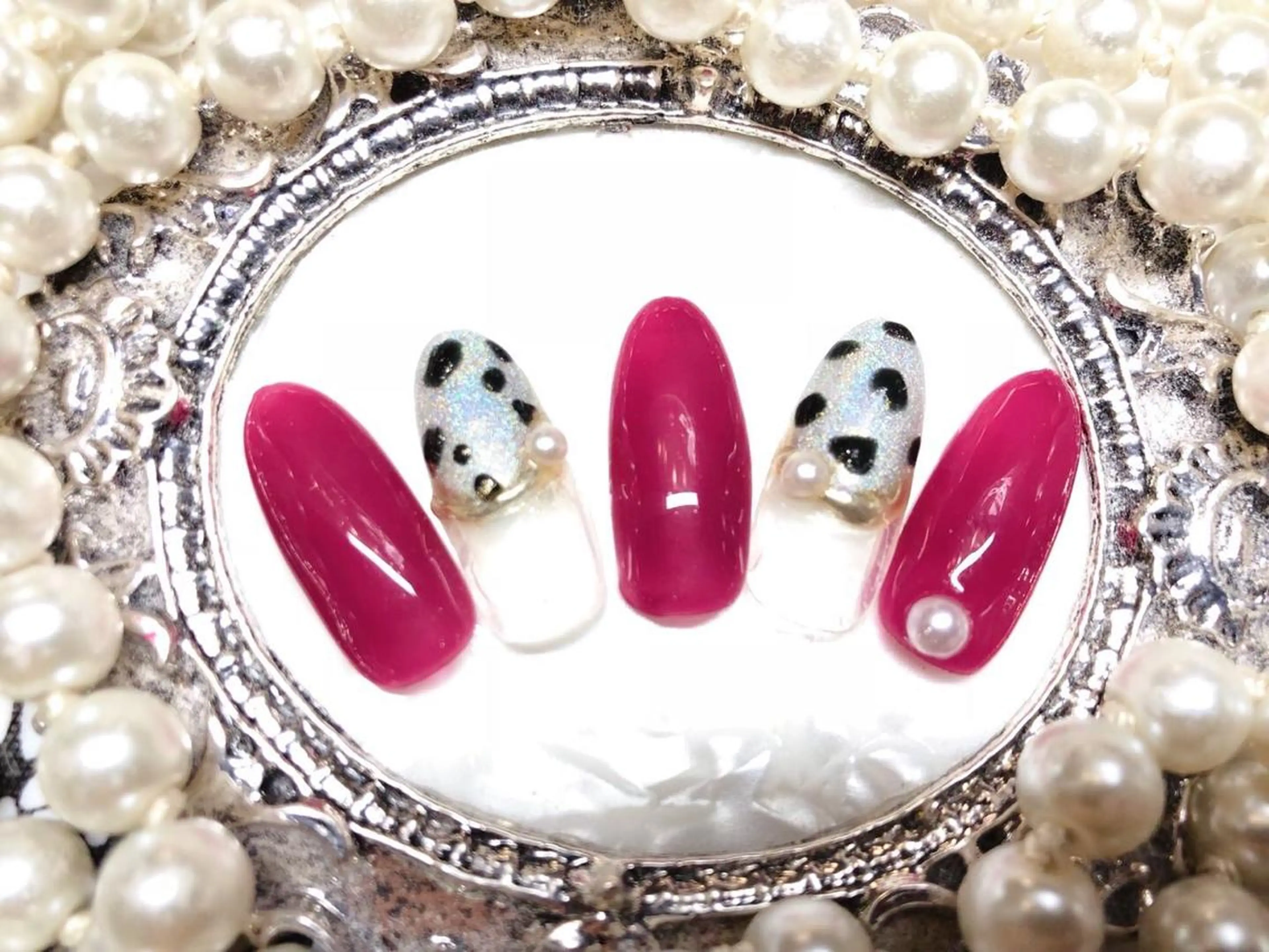 ネイル ハンドネイル マジック ミラーのネイルデザイン