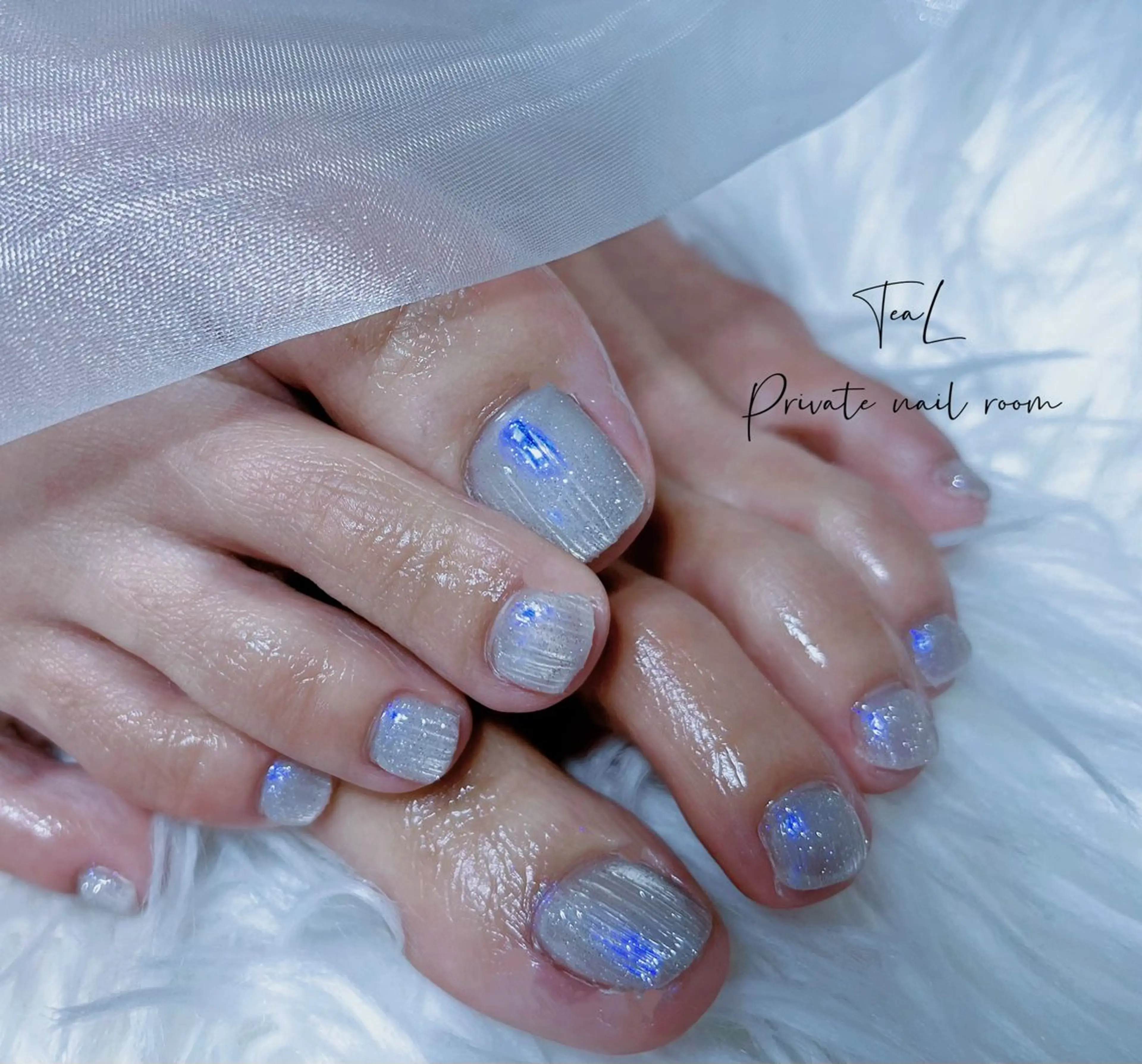 ネイル フットネイル マグネットネイル TeaL nailのネイルデザイン