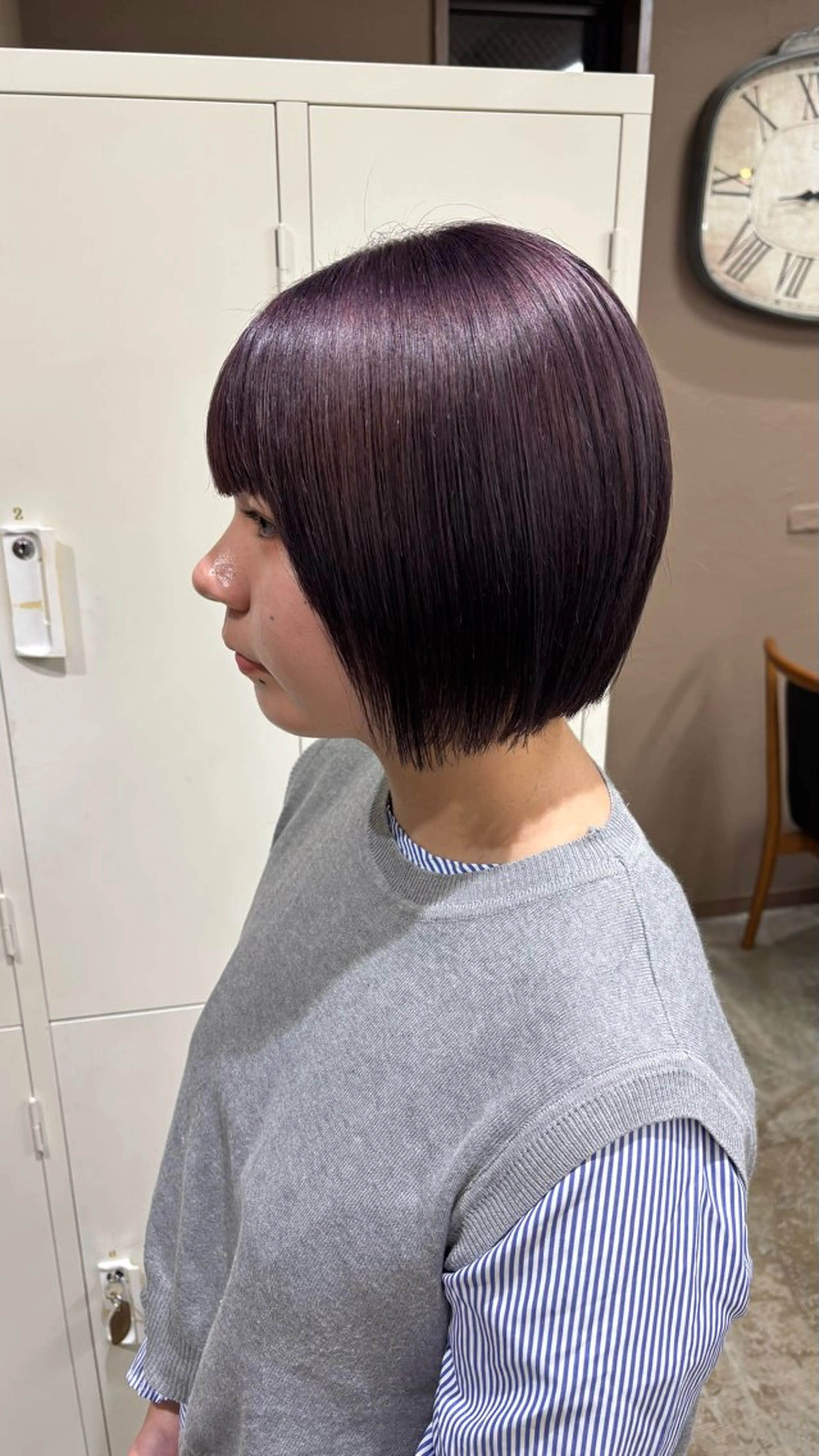 カラー ブリーチ グレージュ ラベンダーカラー ラベンダーグレージュ ラベンダーグレー Lilyemo/ マナミのヘアスタイル