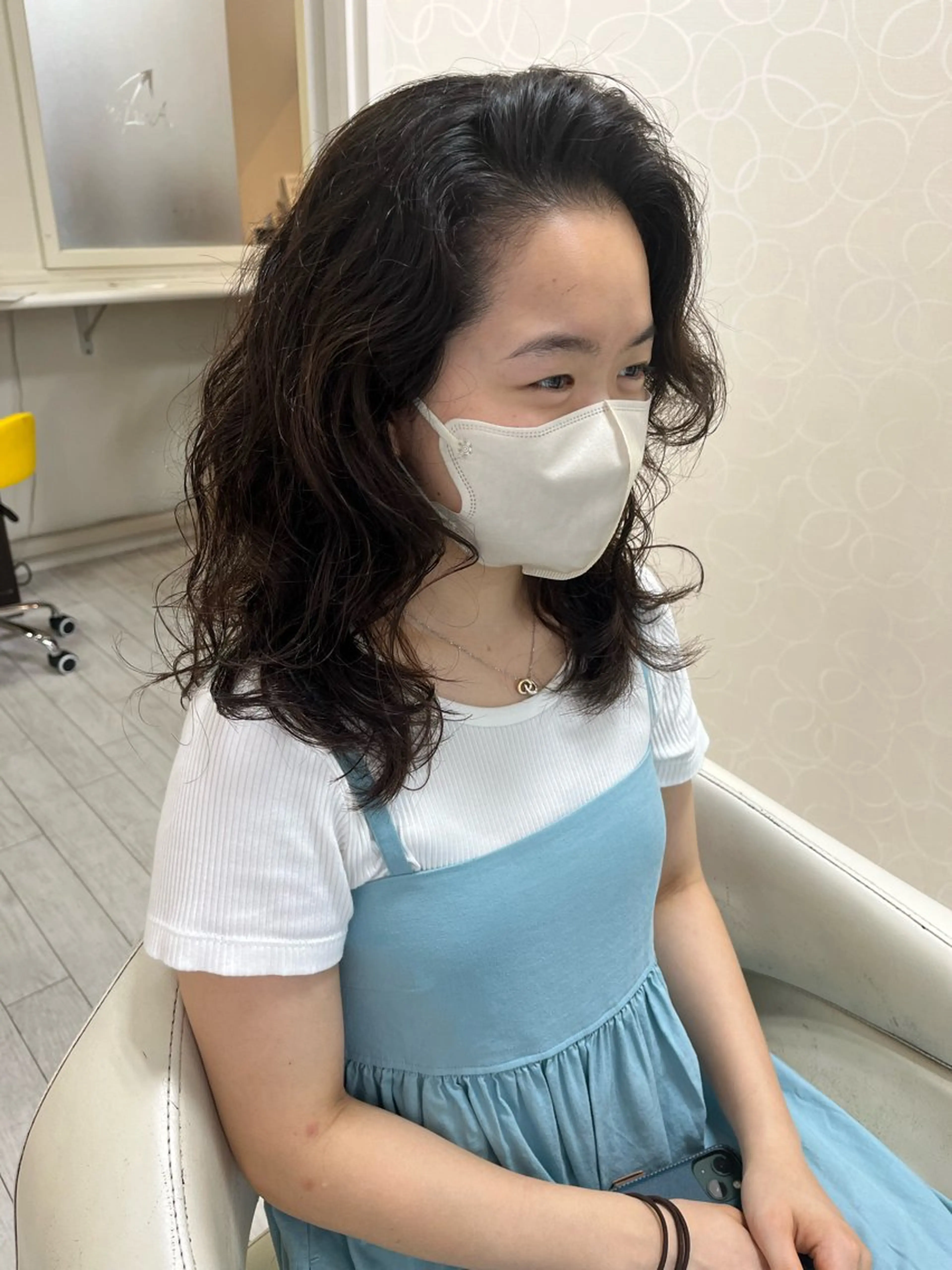 ロング カラー くせ毛 カット ヘッドスパ ママ美容師 ＊ヒマワリのヘアスタイル