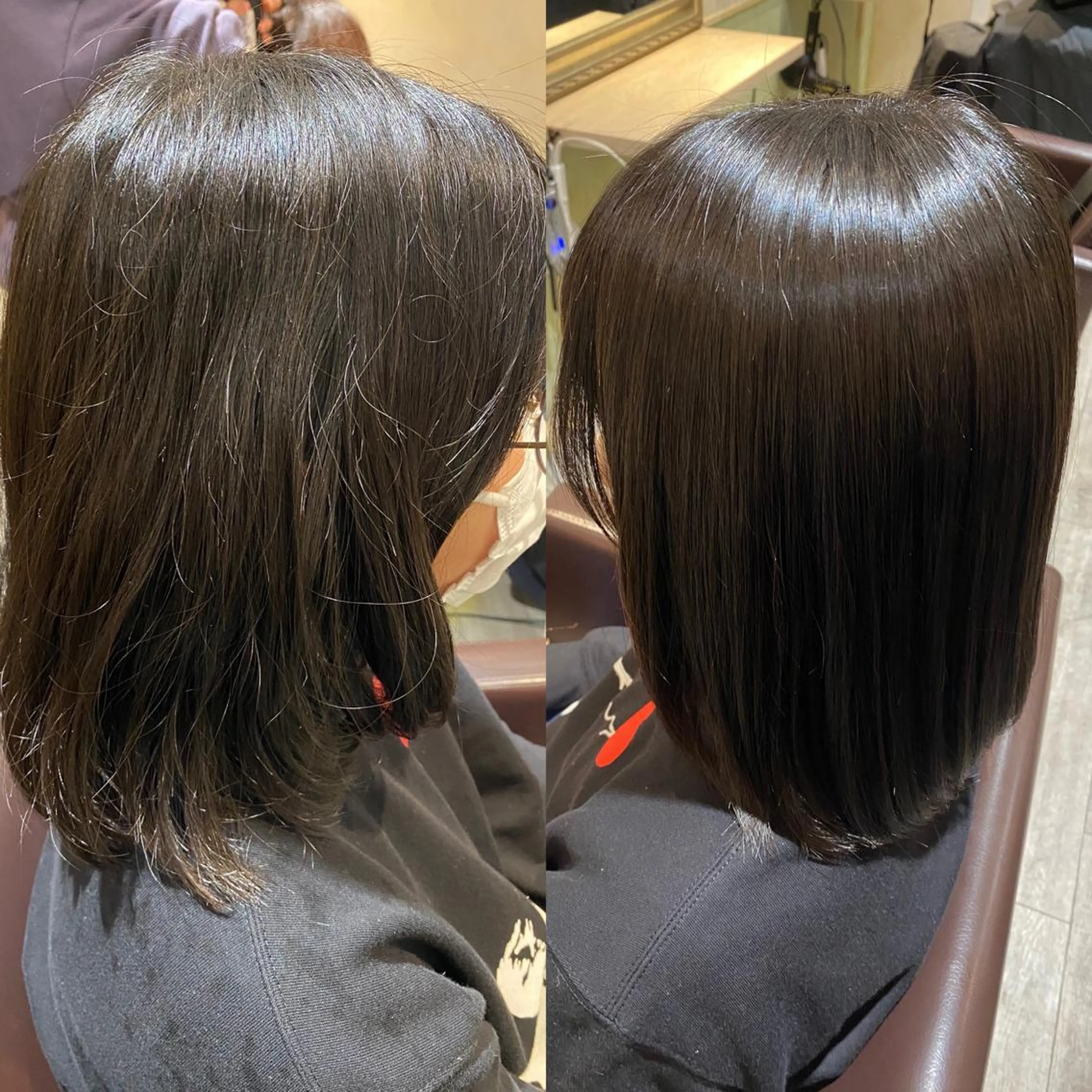 ミディアム パーマ 髪質改善 縮毛矯正 トリートメント 縮毛矯正×ボブ💎 髪質改善/木下のヘアスタイル