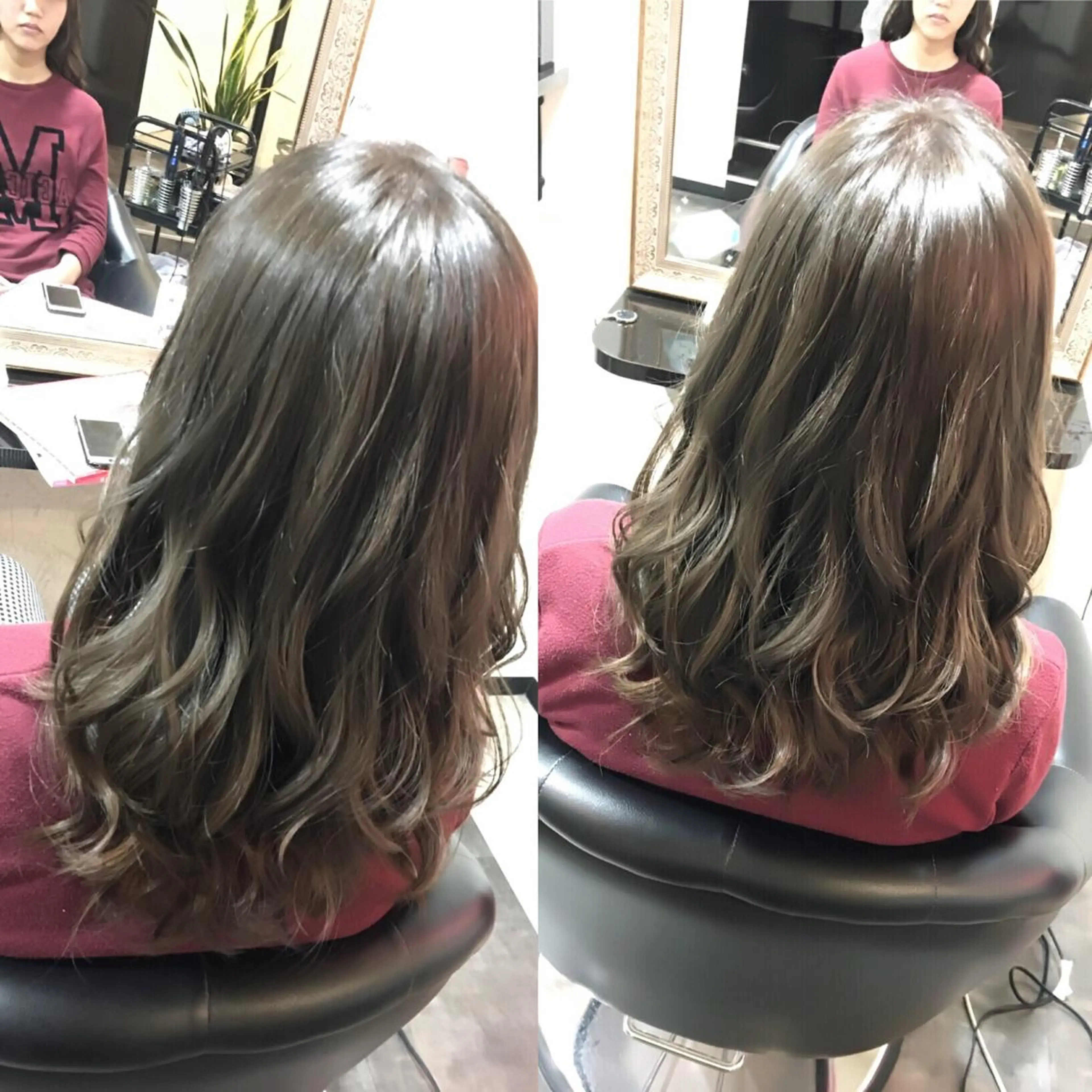セミロング ロング ヤマグチ ヒカルのヘアスタイル
