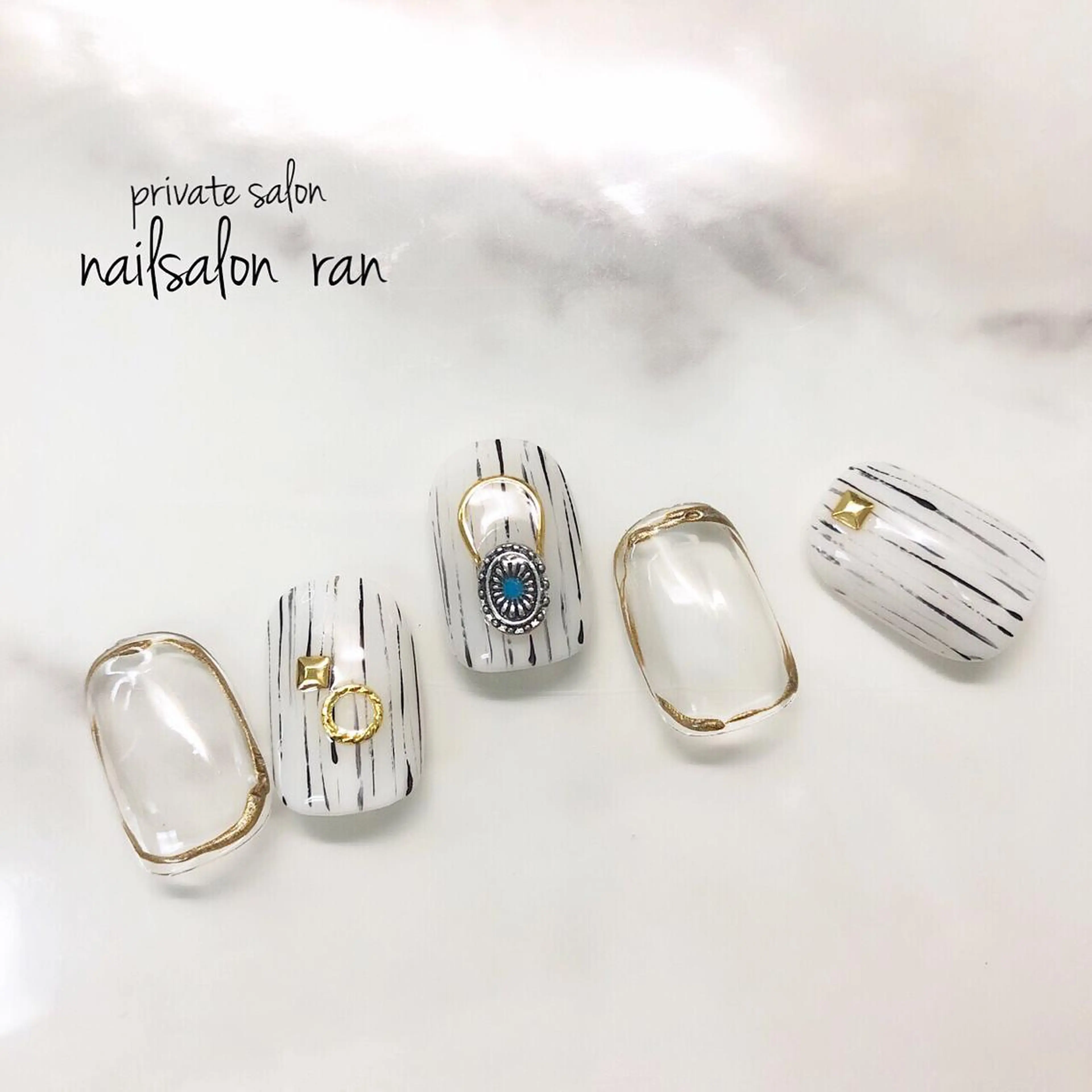 ネイル カジュアル 持ち込み nailsalon ranのネイルデザイン